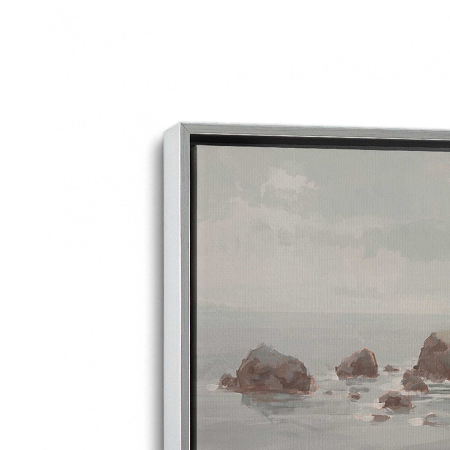 [Color:Polished Chrome], Picture of art in a Polished Chrome frame at an angle