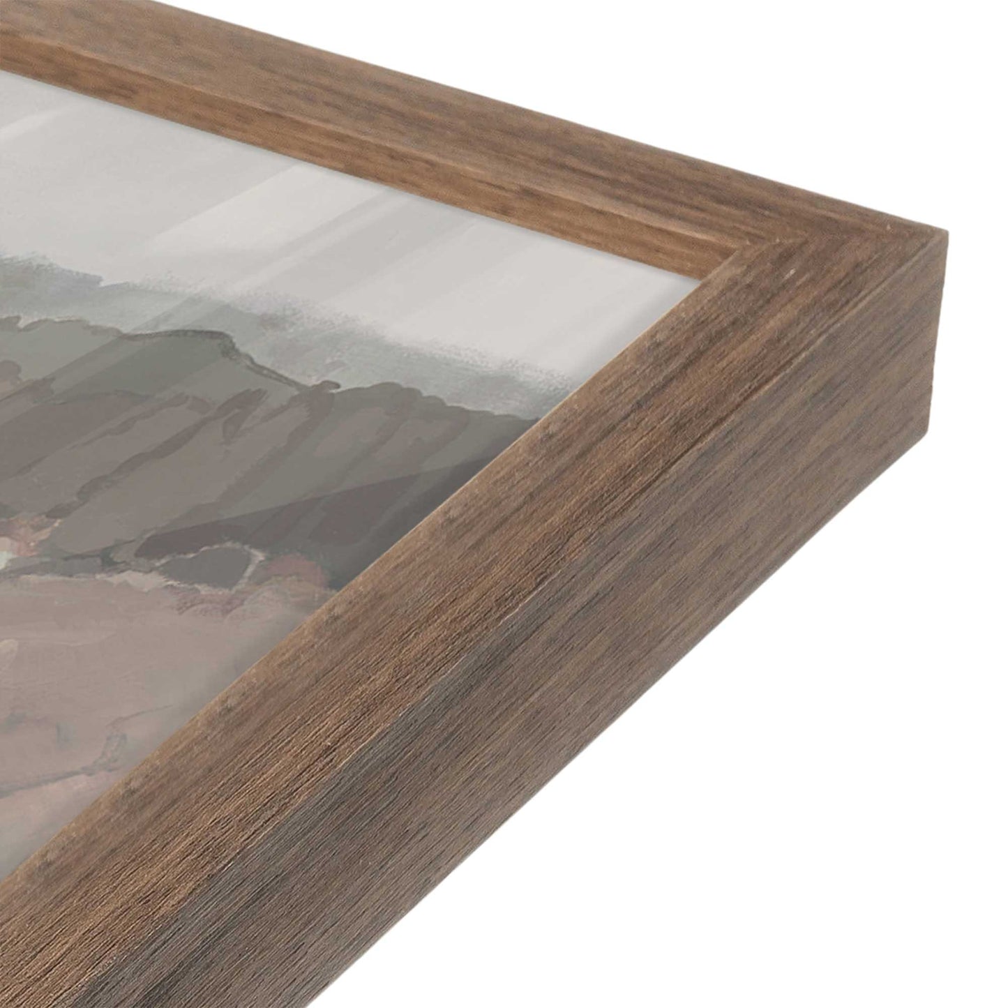 [Color:Walnut], Picture of art in a Walnut frame at an angle