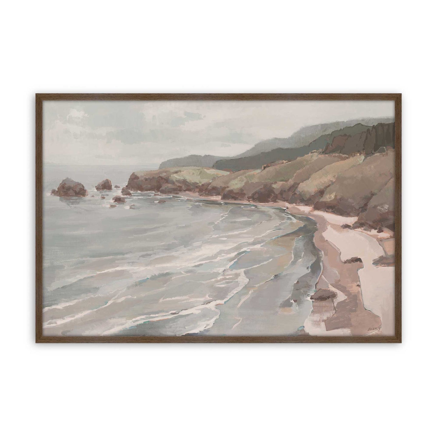[Color:Walnut], Picture of art in a Walnut frame