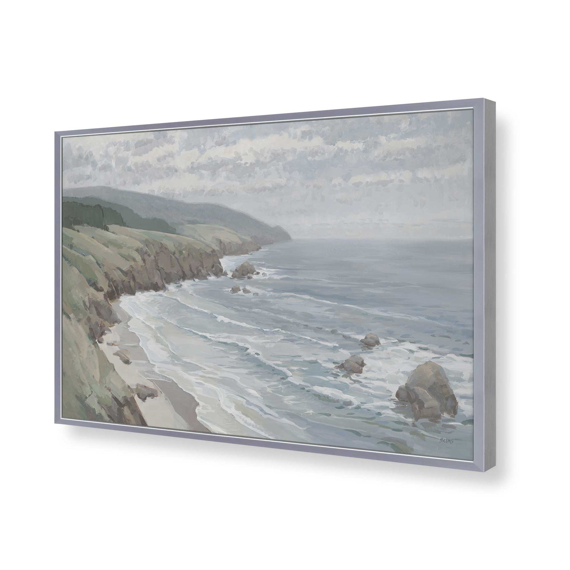 [Color:Polished Chrome], Picture of art in a Polished Chrome frame of the corner