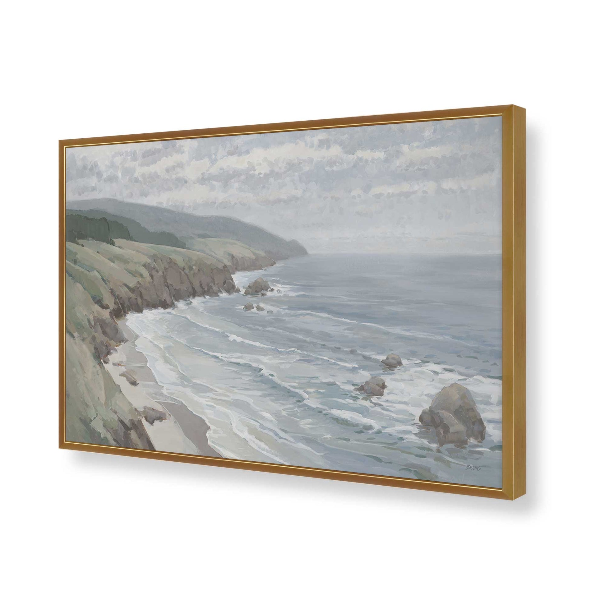 [Color:Polished Gold], Picture of art in a Polished Gold frame of the corner
