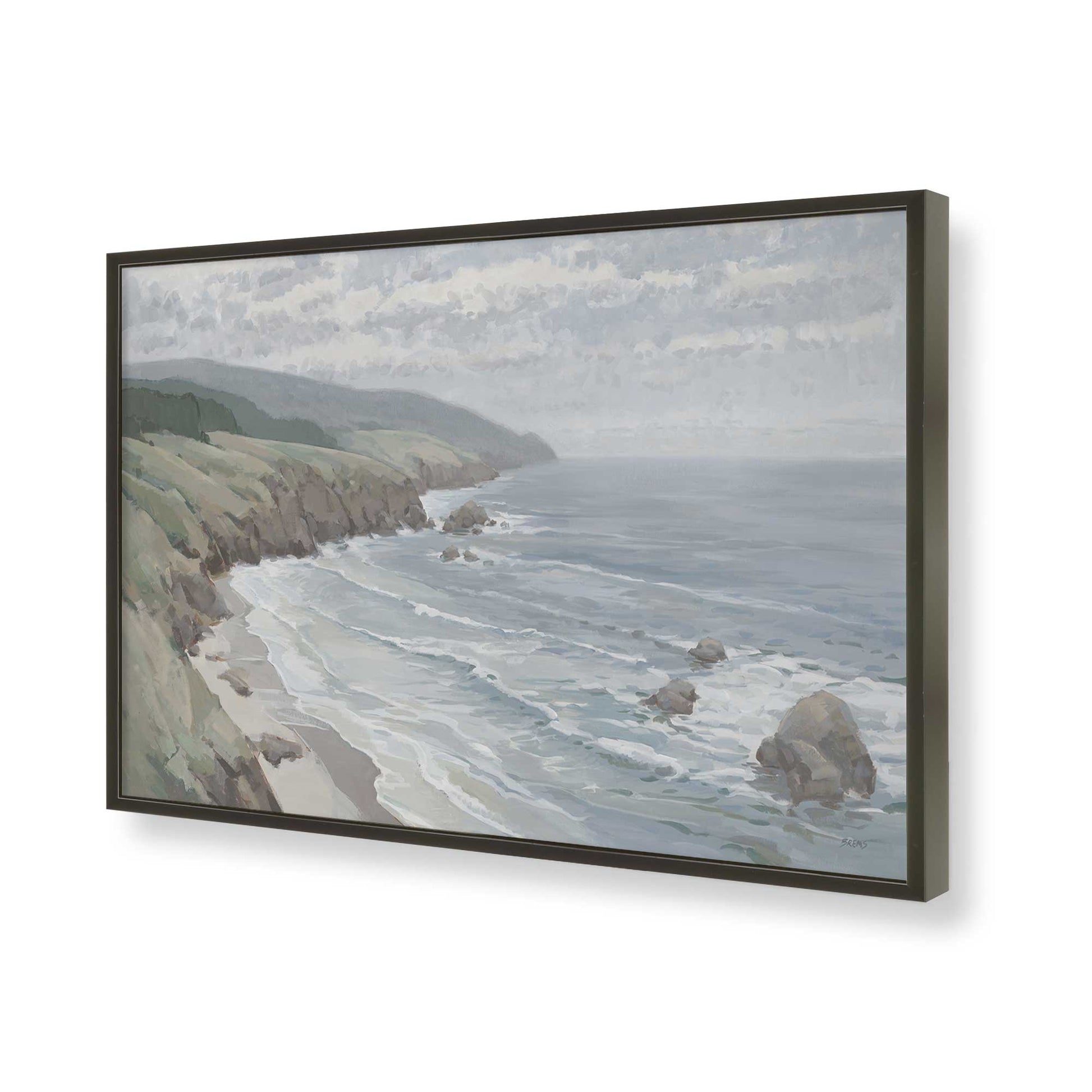 [Color:Satin Black], Picture of art in a Satin Black frame of the corner