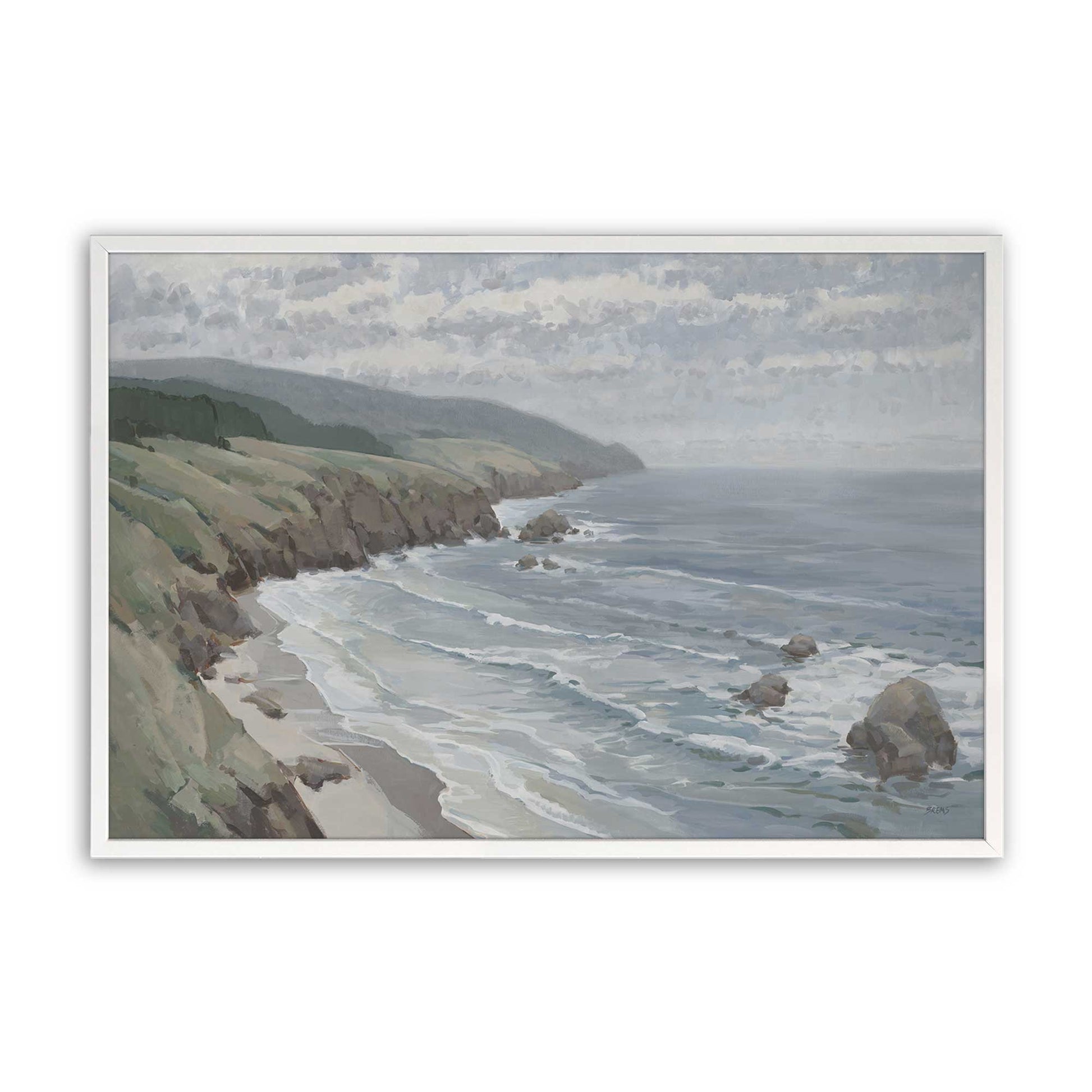 [Color:Opaque White], Picture of art in a Opaque White frame