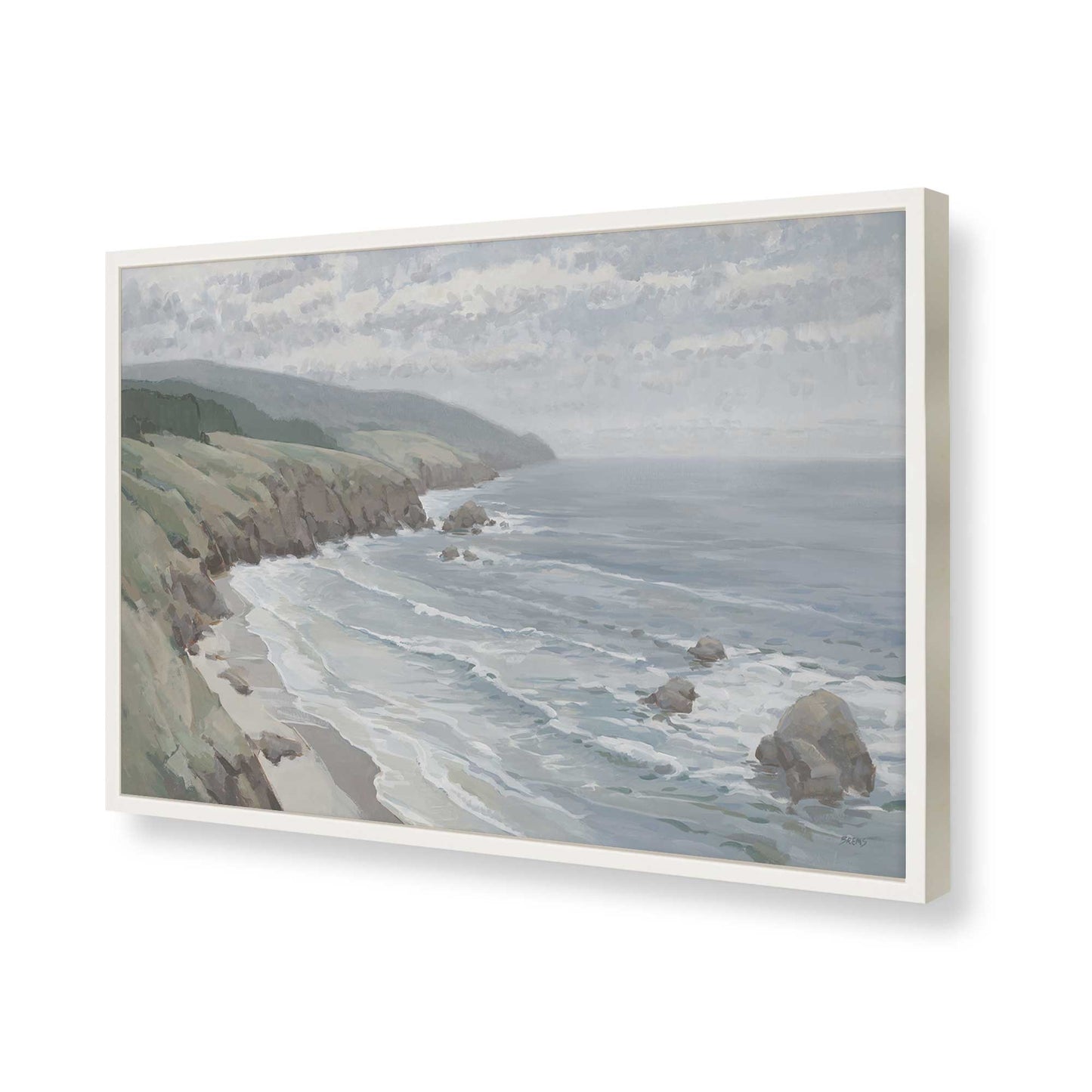[Color:Opaque White], Picture of art in a Opaque White frame of the corner