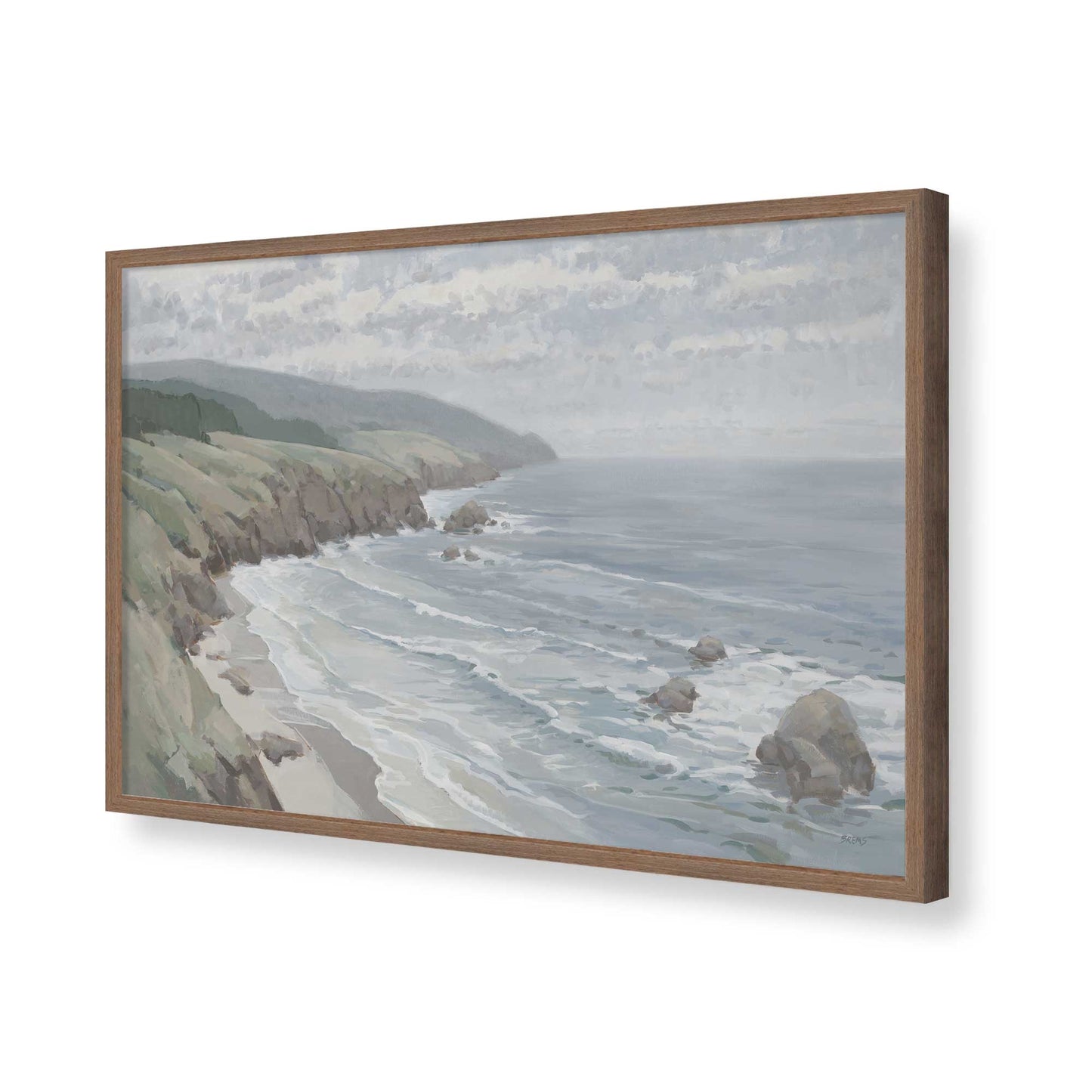 [Color:Walnut], Picture of art in a Walnut frame of the corner