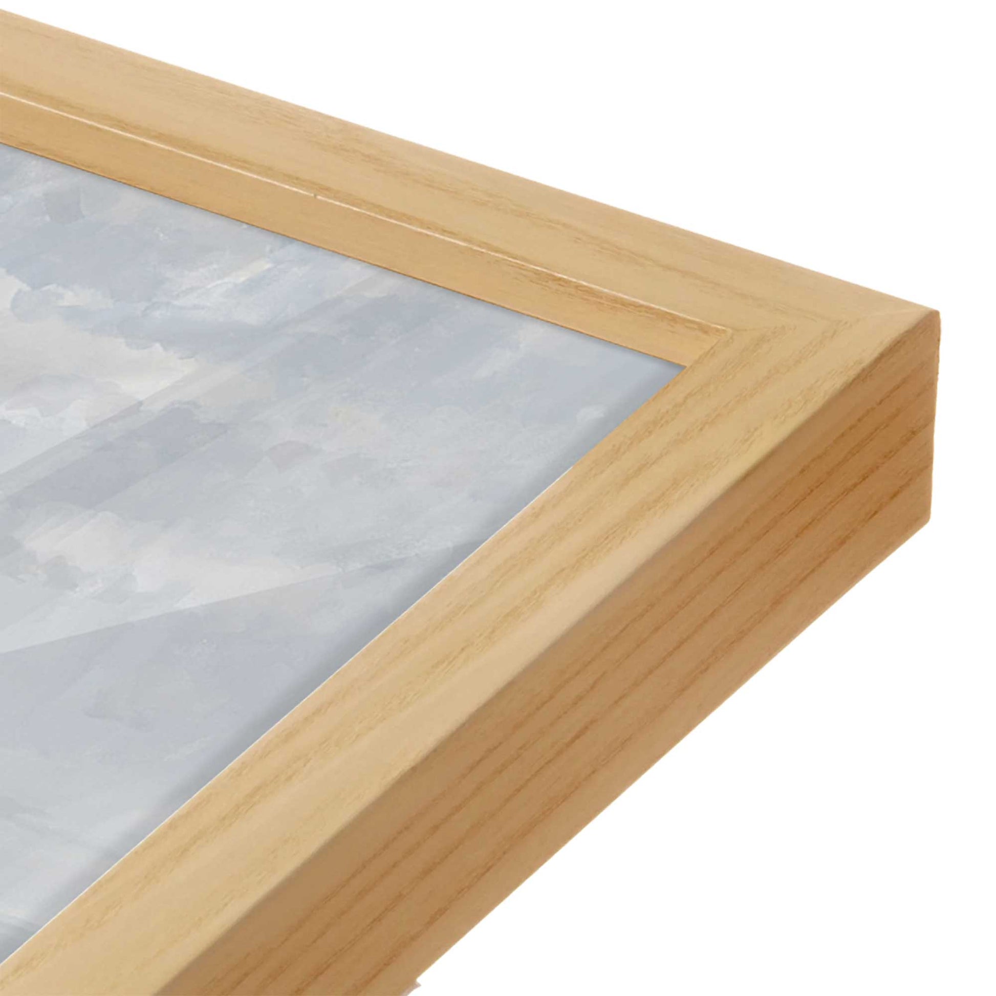 [Color:American Maple], Picture of art in a American Maple frame at an angle