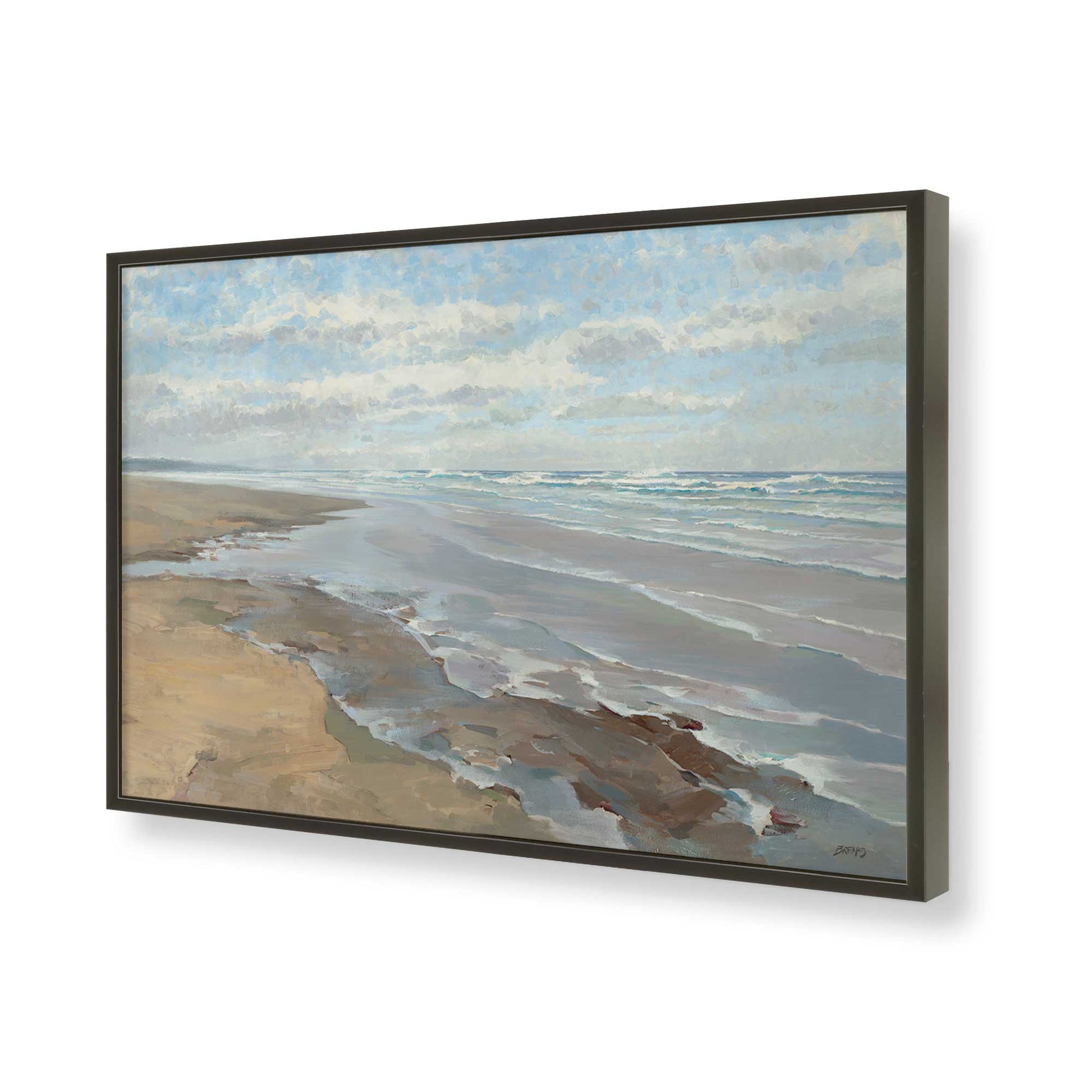 [Color:Satin Black], Picture of art in a Satin Black frame of the corner