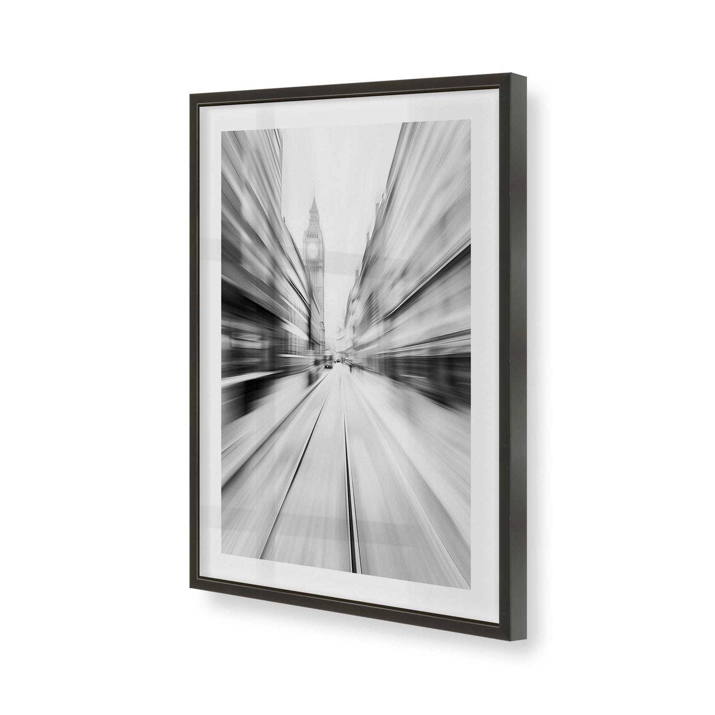 [Color:Satin Black], Picture of art in a Satin Black frame of the corner