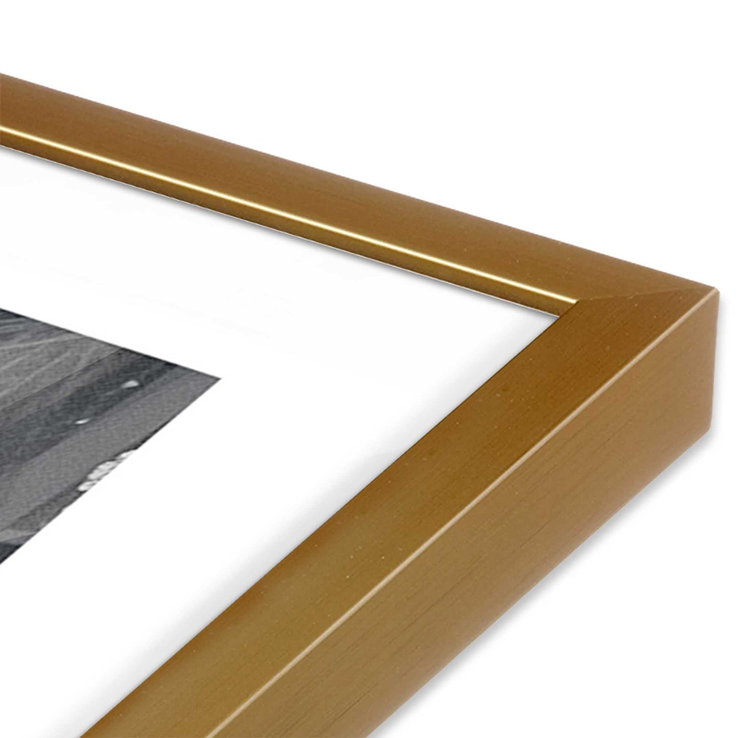 [Color:Polished Gold], Picture of art in a Polished Gold frame at an angle