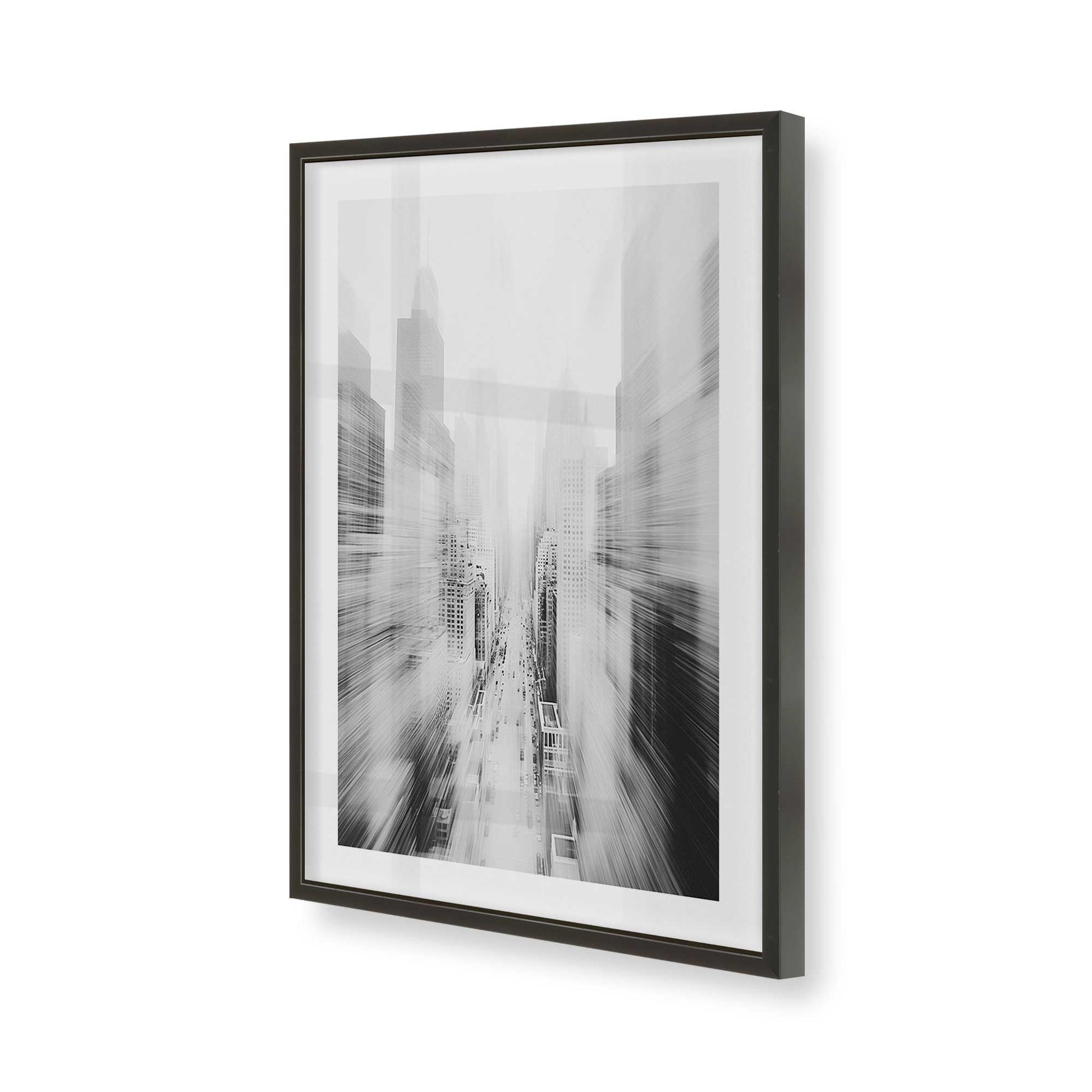 [Color:Satin Black], Picture of art in a Satin Black frame of the corner