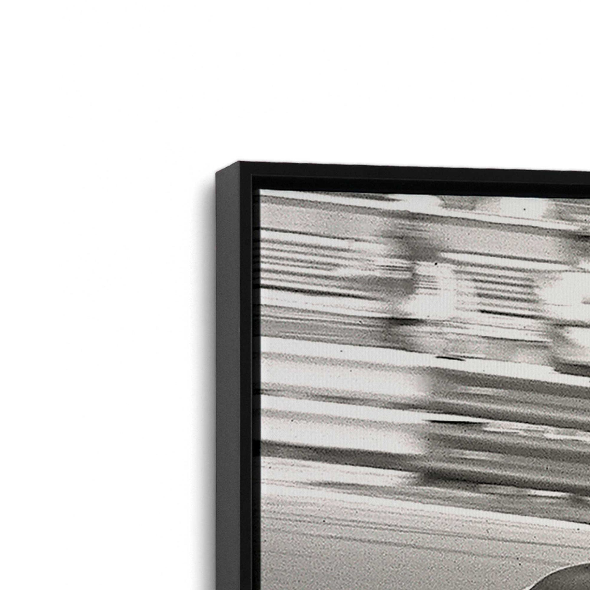 [Color:Satin Black], Picture of art in a Satin Black frame at an angle