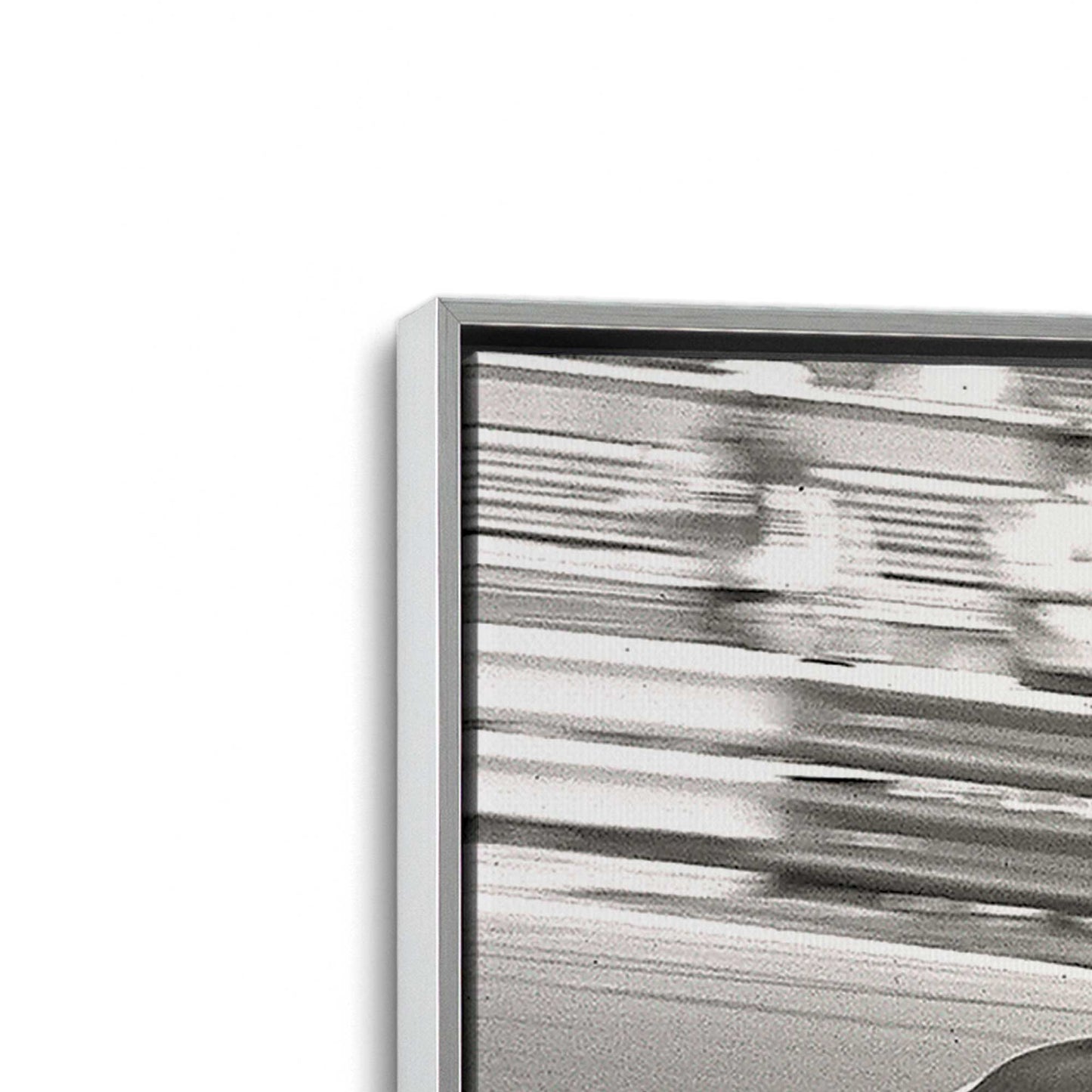 [Color:Polished Chrome], Picture of art in a Polished Chrome frame at an angle