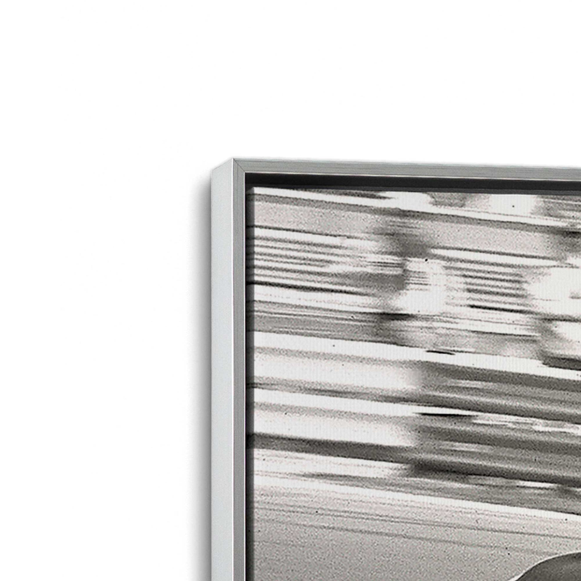 [Color:Polished Chrome], Picture of art in a Polished Chrome frame at an angle