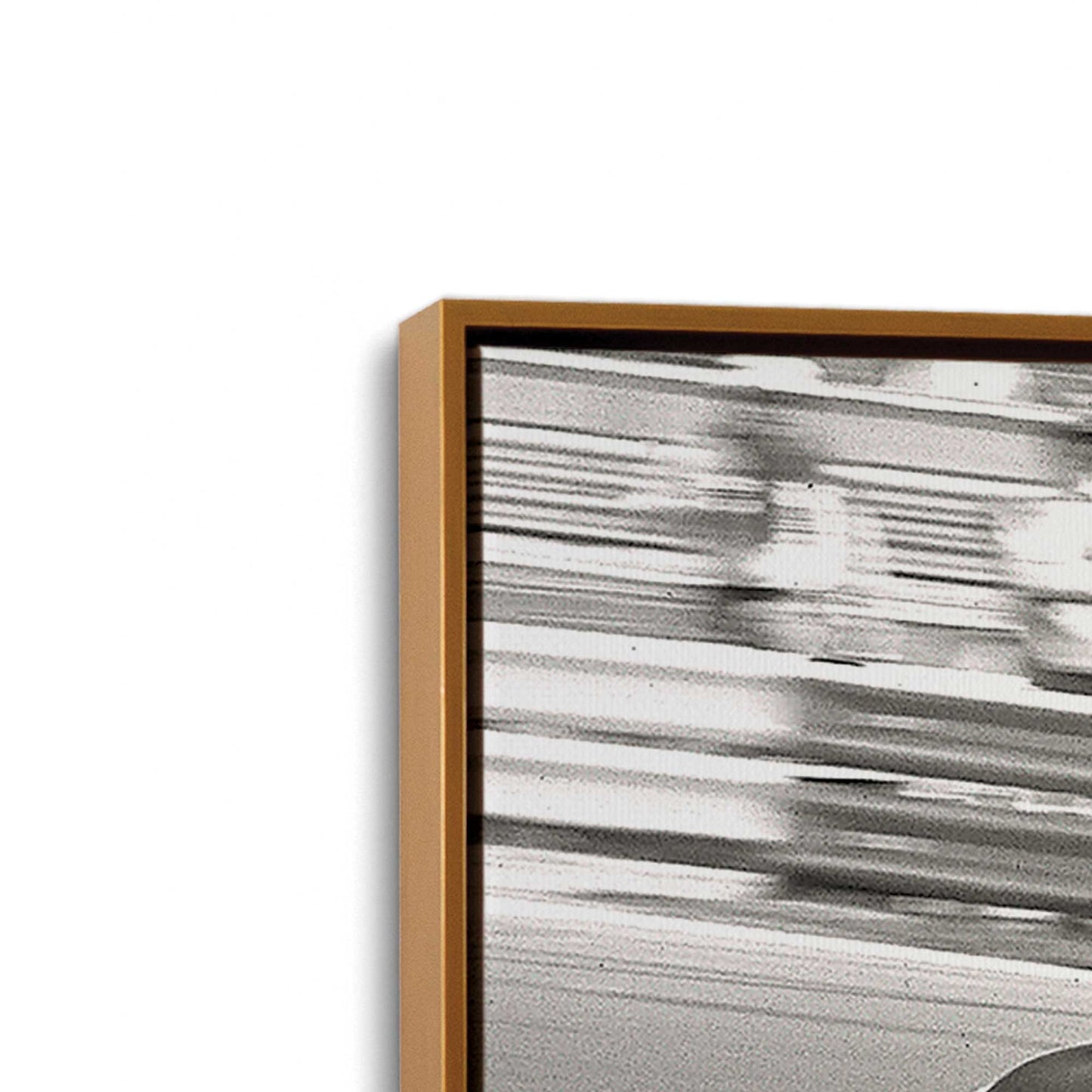 [Color:Polished Gold], Picture of art in a Polished Gold frame at an angle