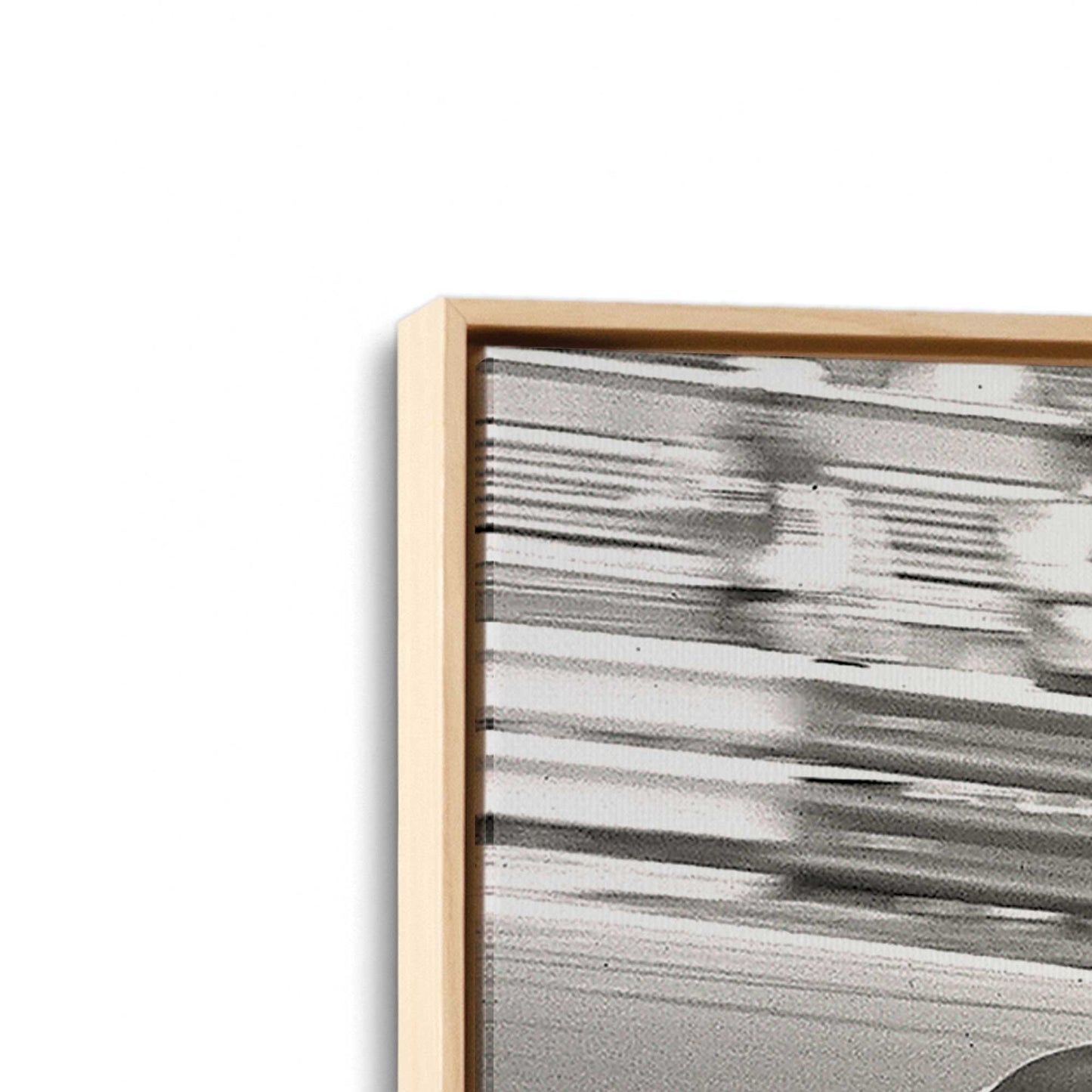 [Color:American Maple], Picture of art in a American Maple frame at an angle