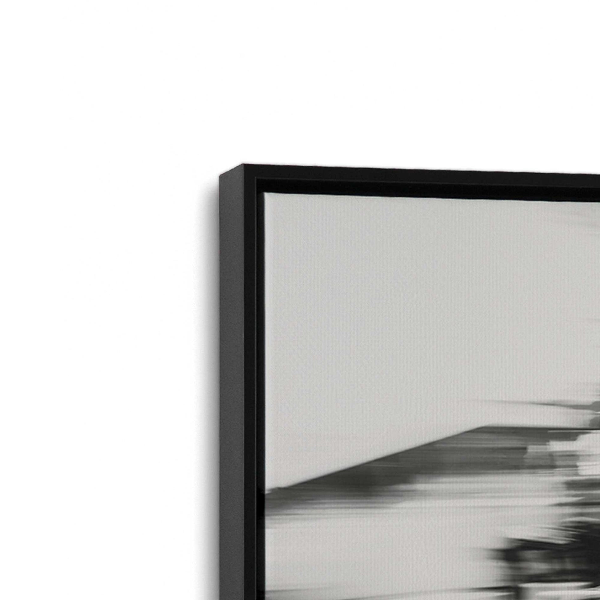 [Color:Satin Black], Picture of art in a Satin Black frame at an angle