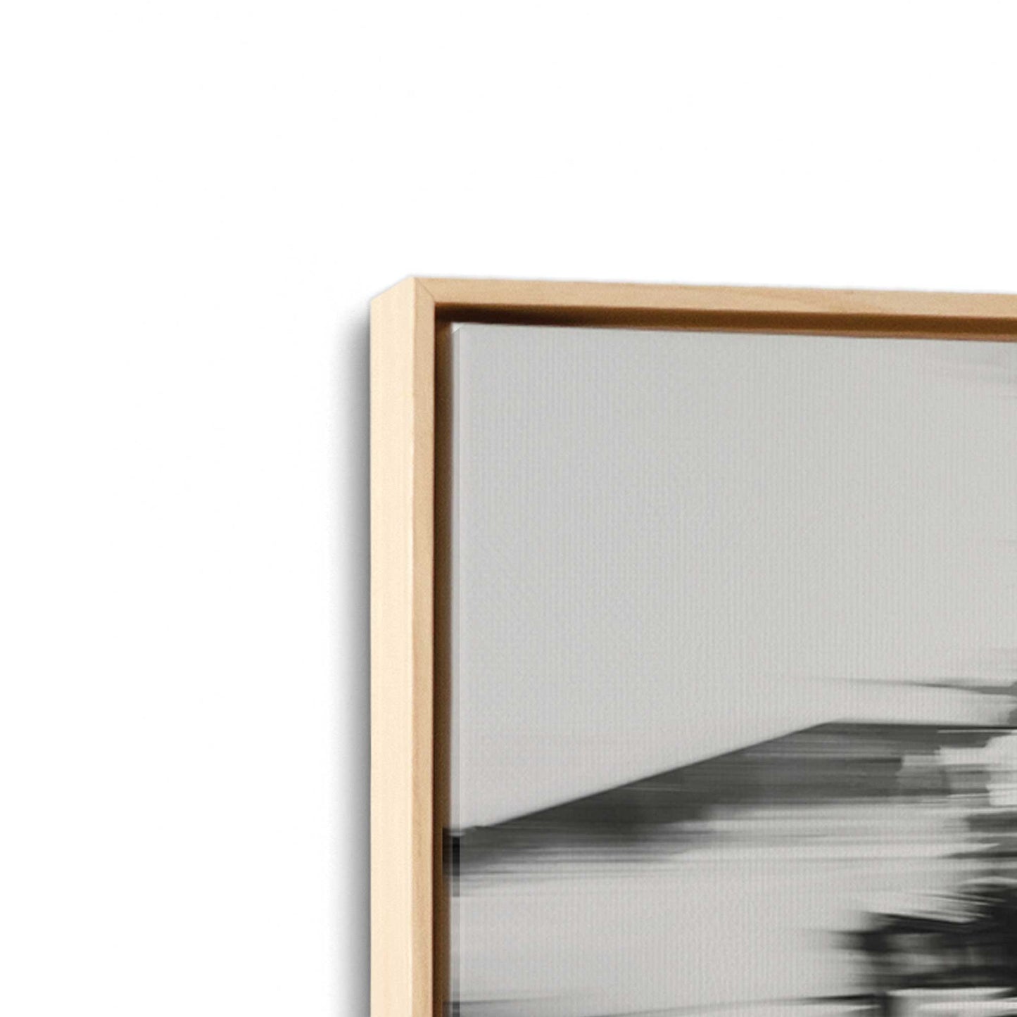 [Color:American Maple], Picture of art in a American Maple frame at an angle