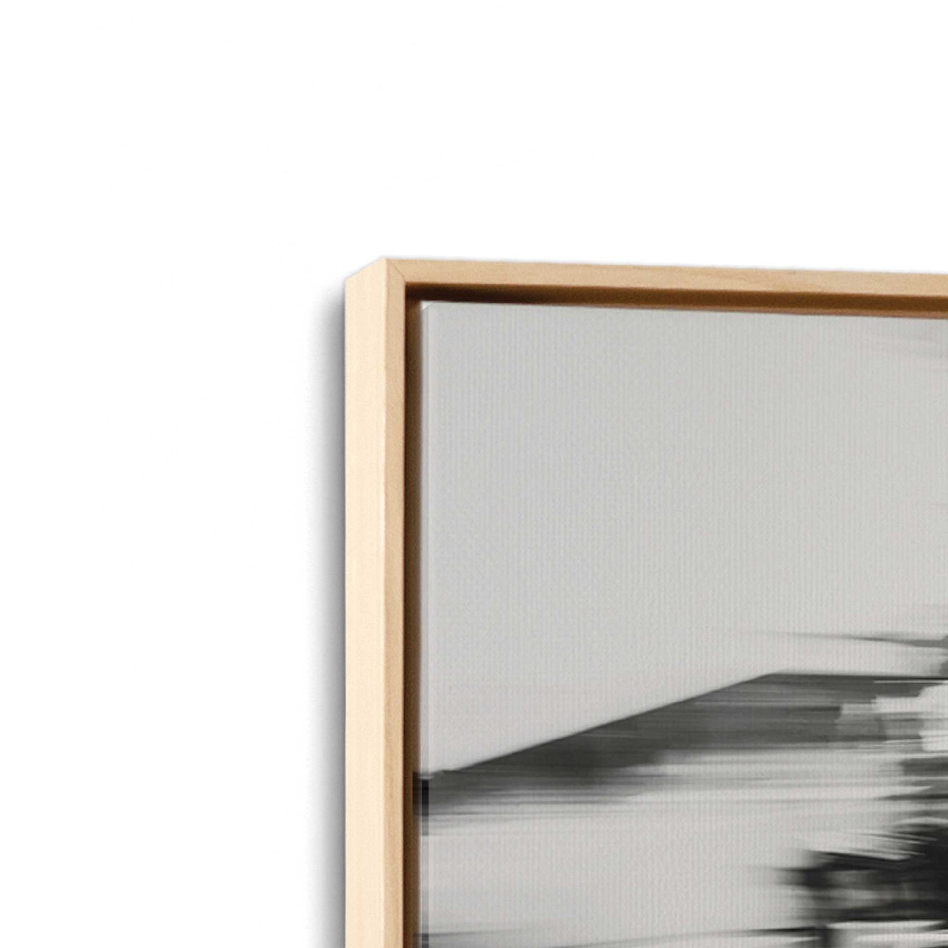 [Color:American Maple], Picture of art in a American Maple frame at an angle