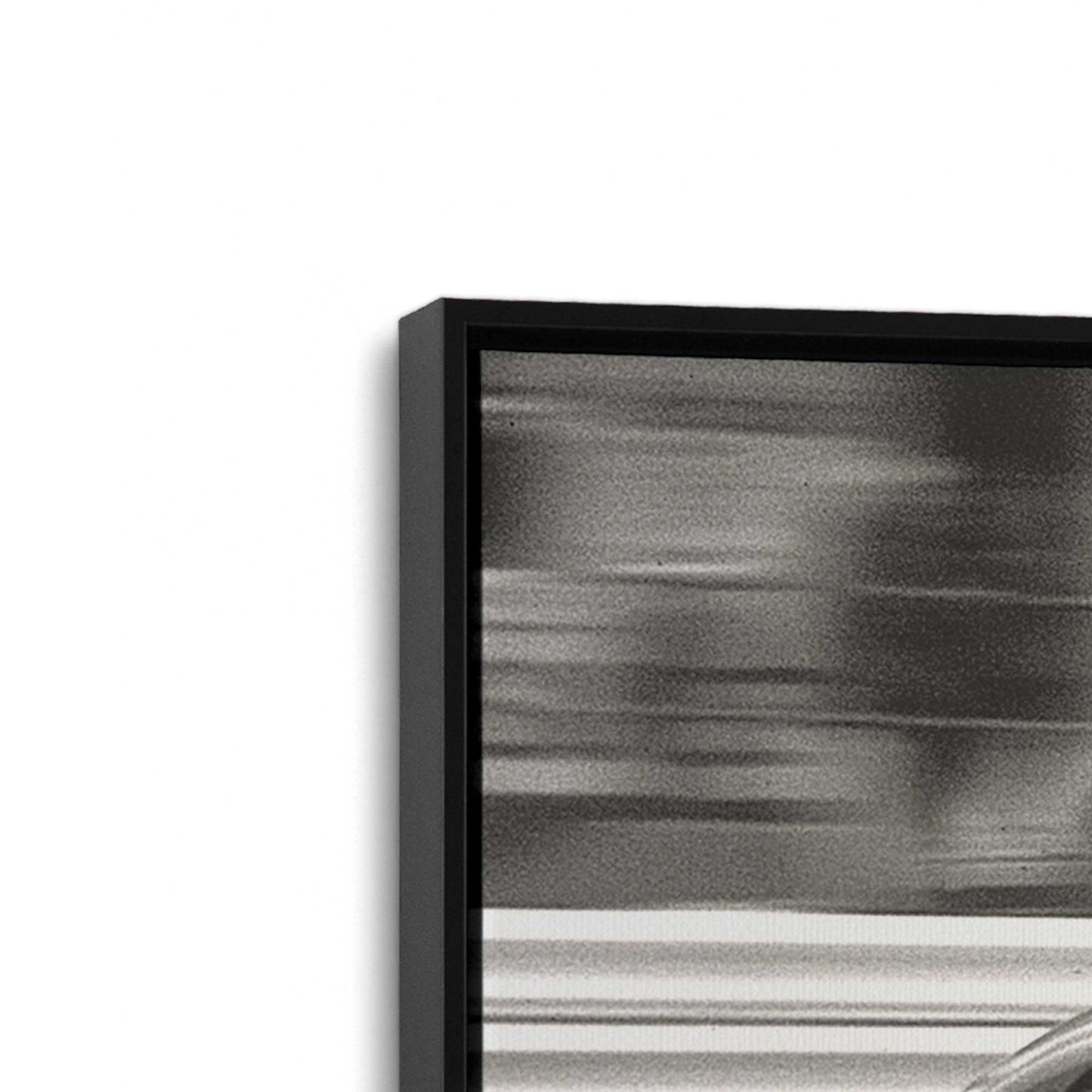 [Color:Satin Black], Picture of art in a Satin Black frame at an angle