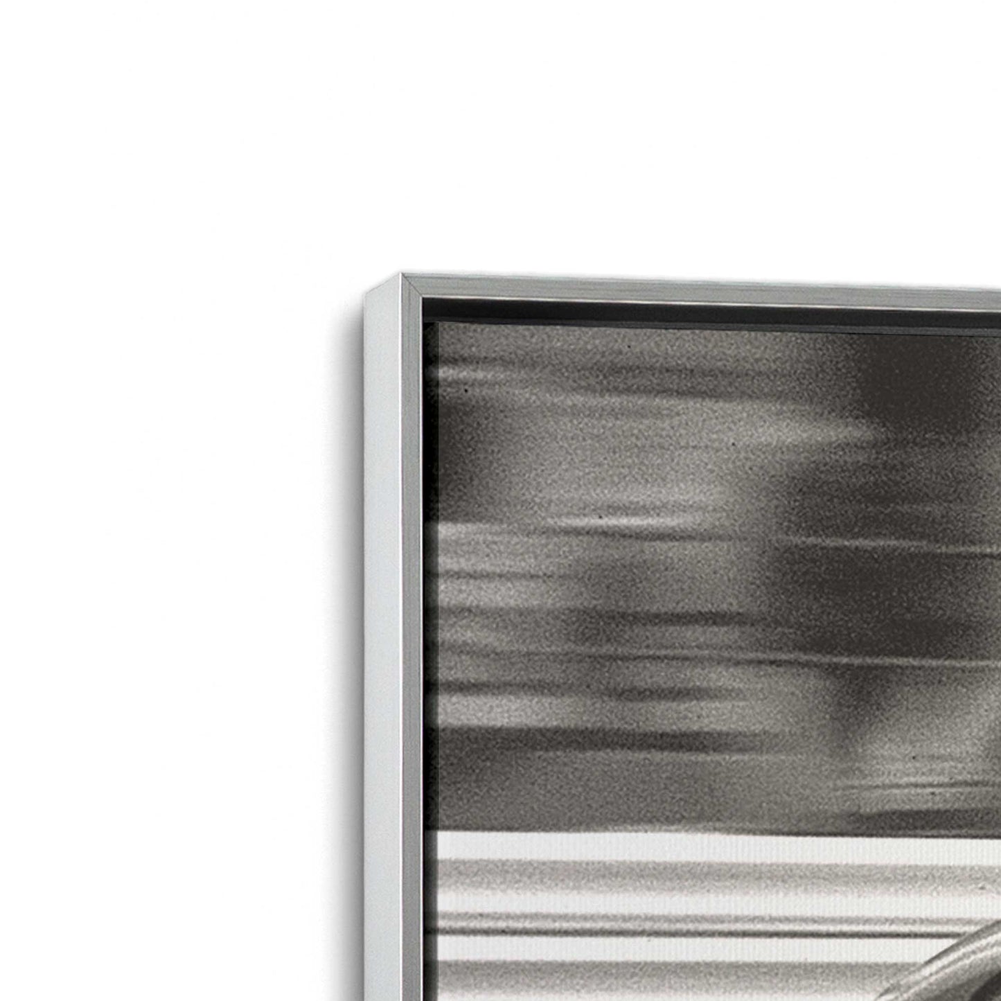 [Color:Polished Chrome], Picture of art in a Polished Chrome frame at an angle