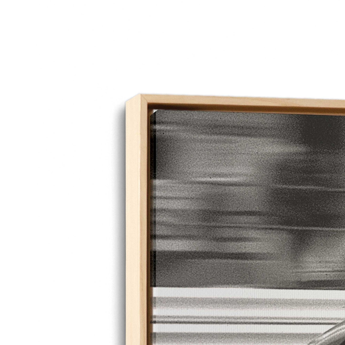 [Color:American Maple], Picture of art in a American Maple frame at an angle