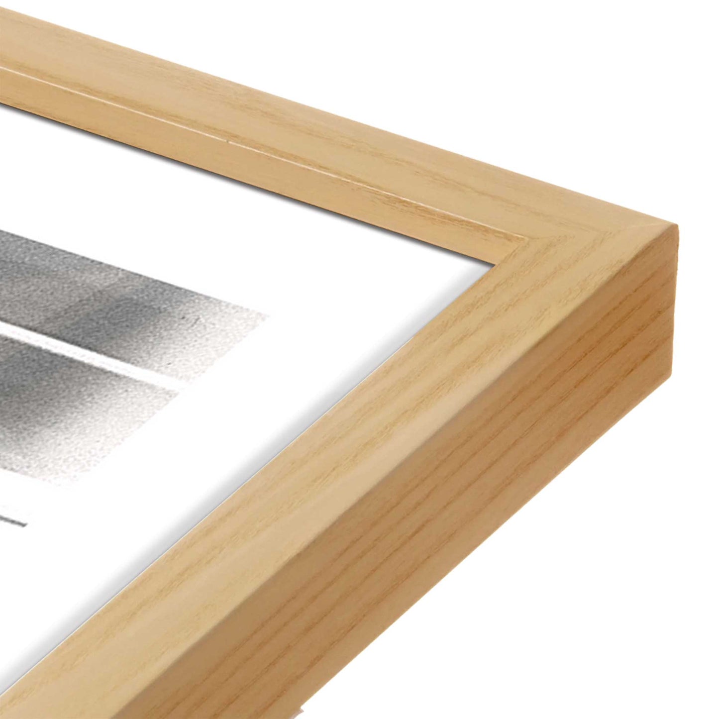 [Color:American Maple], Picture of art in a American Maple frame at an angle