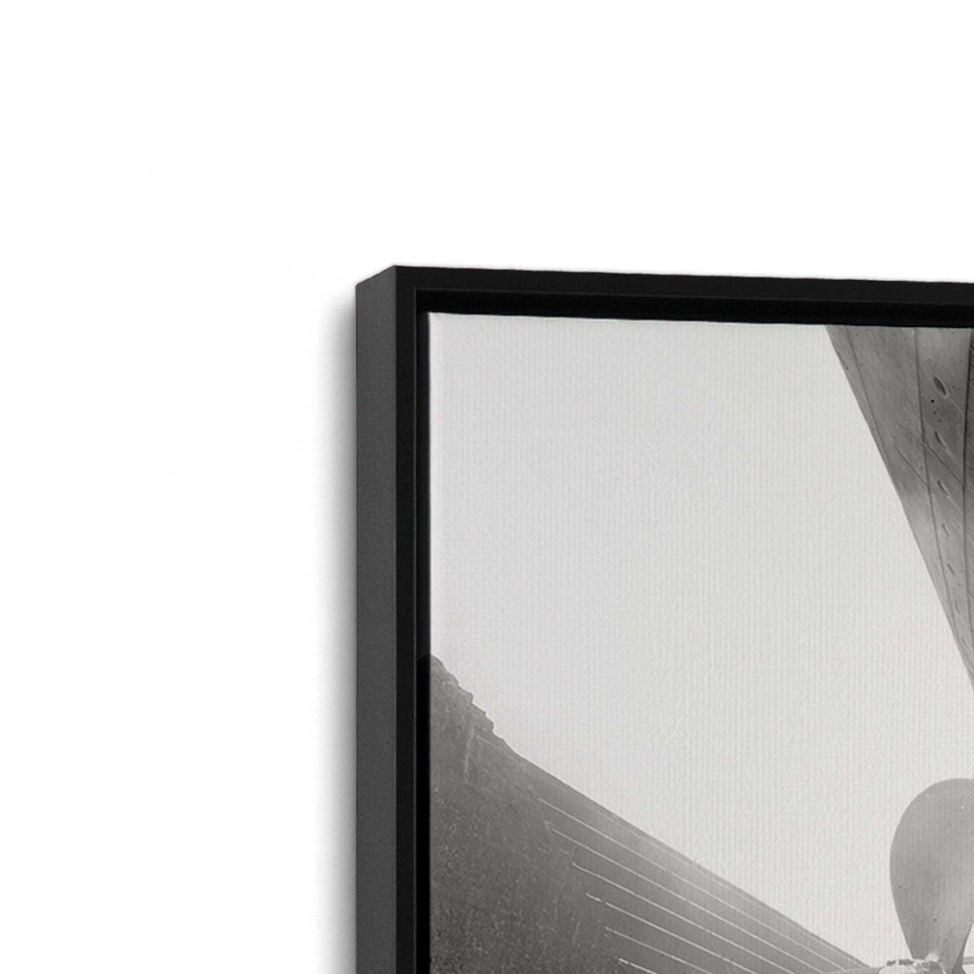 [Color:Satin Black], Picture of art in a Satin Black frame at an angle