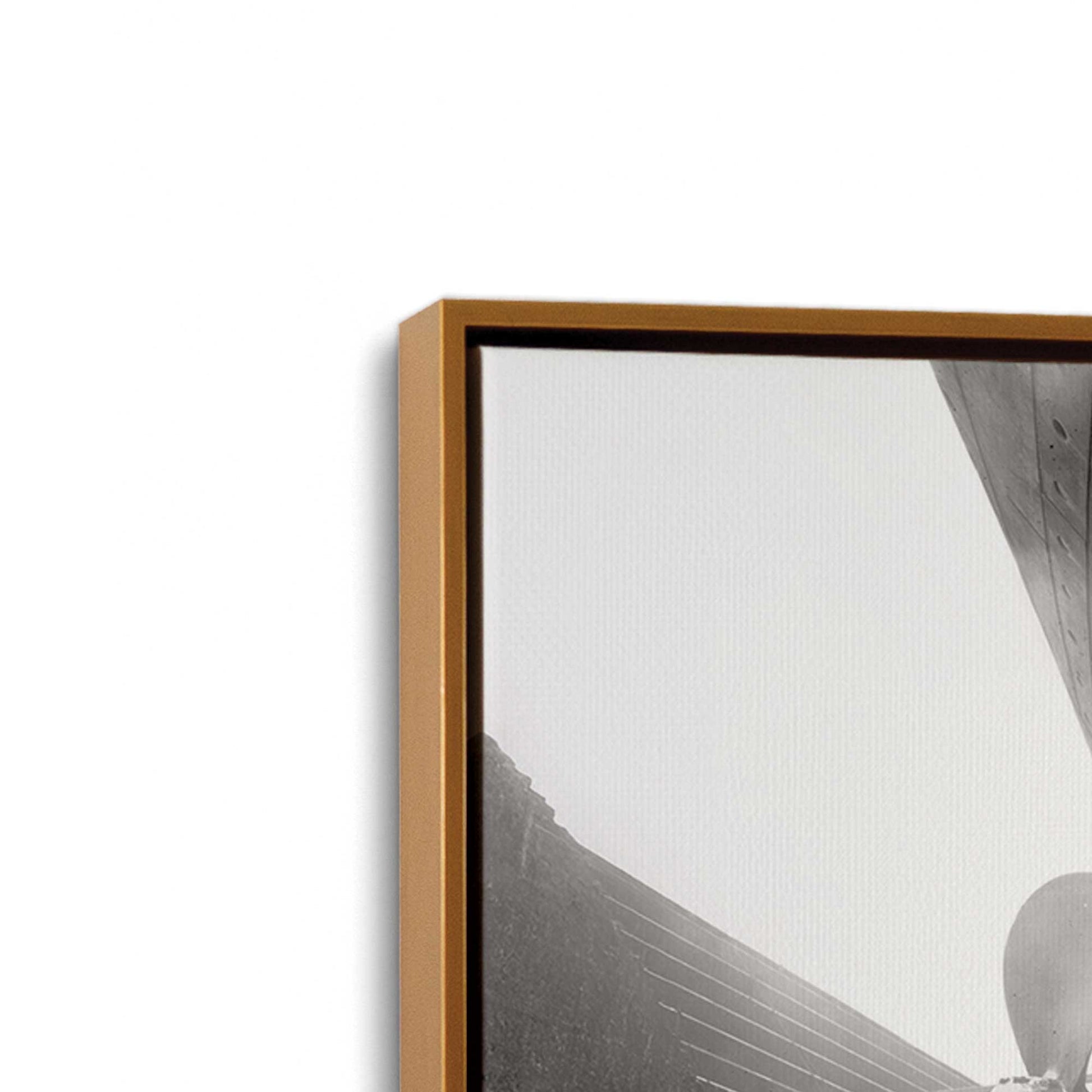 [Color:Polished Gold], Picture of art in a Polished Gold frame at an angle