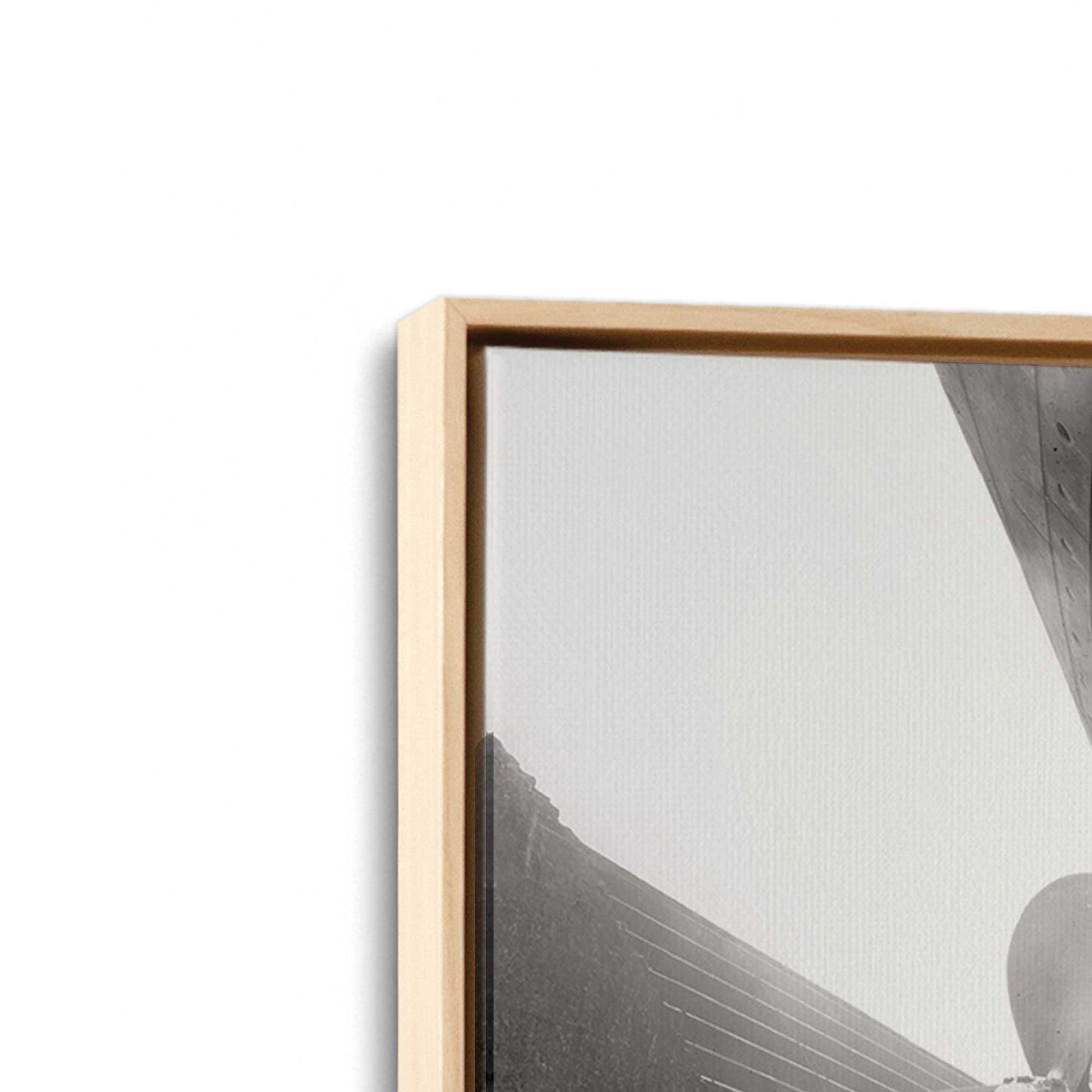 [Color:American Maple], Picture of art in a American Maple frame at an angle