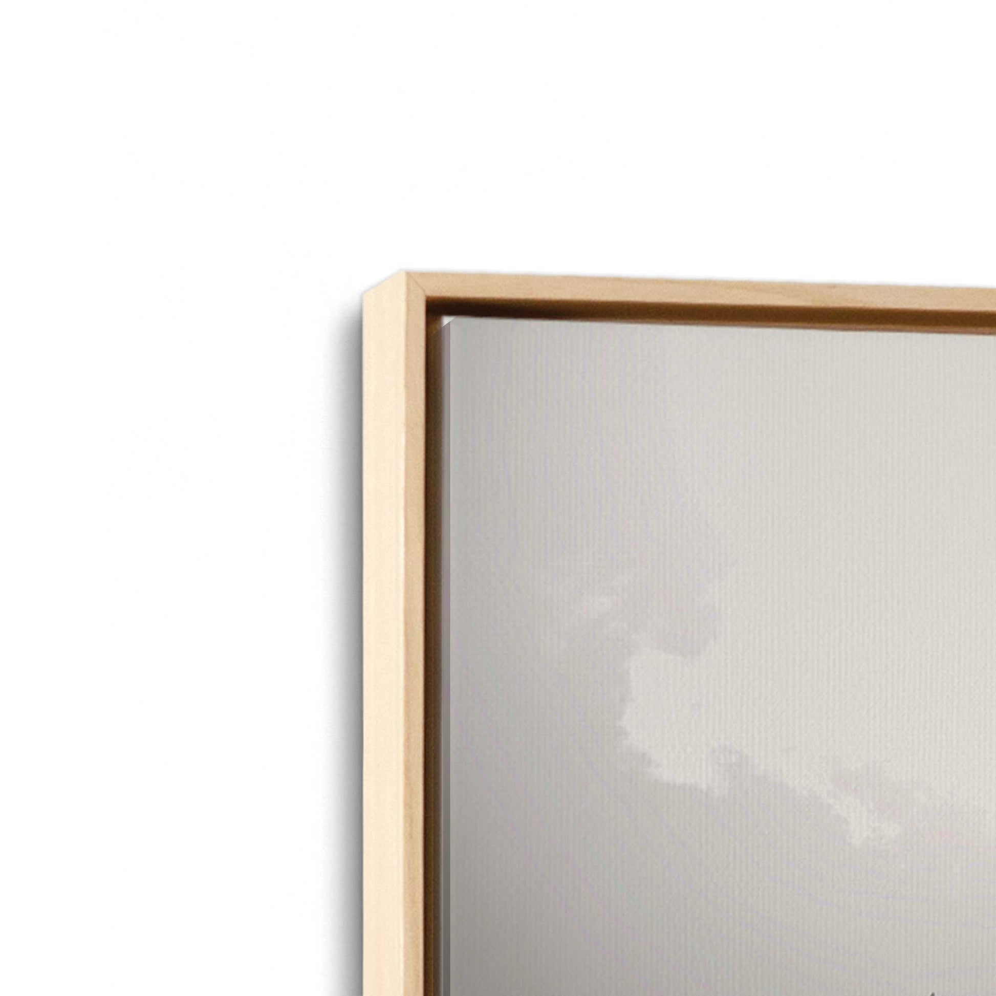 [Color:American Maple], Picture of art in a American Maple frame at an angle