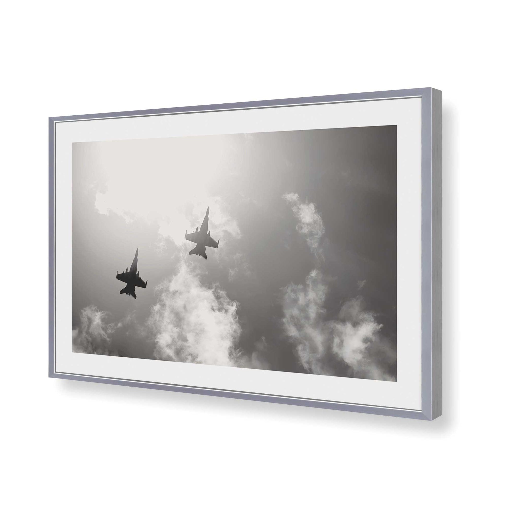 [Color:Polished Chrome], Picture of art in a Polished Chrome frame of the corner