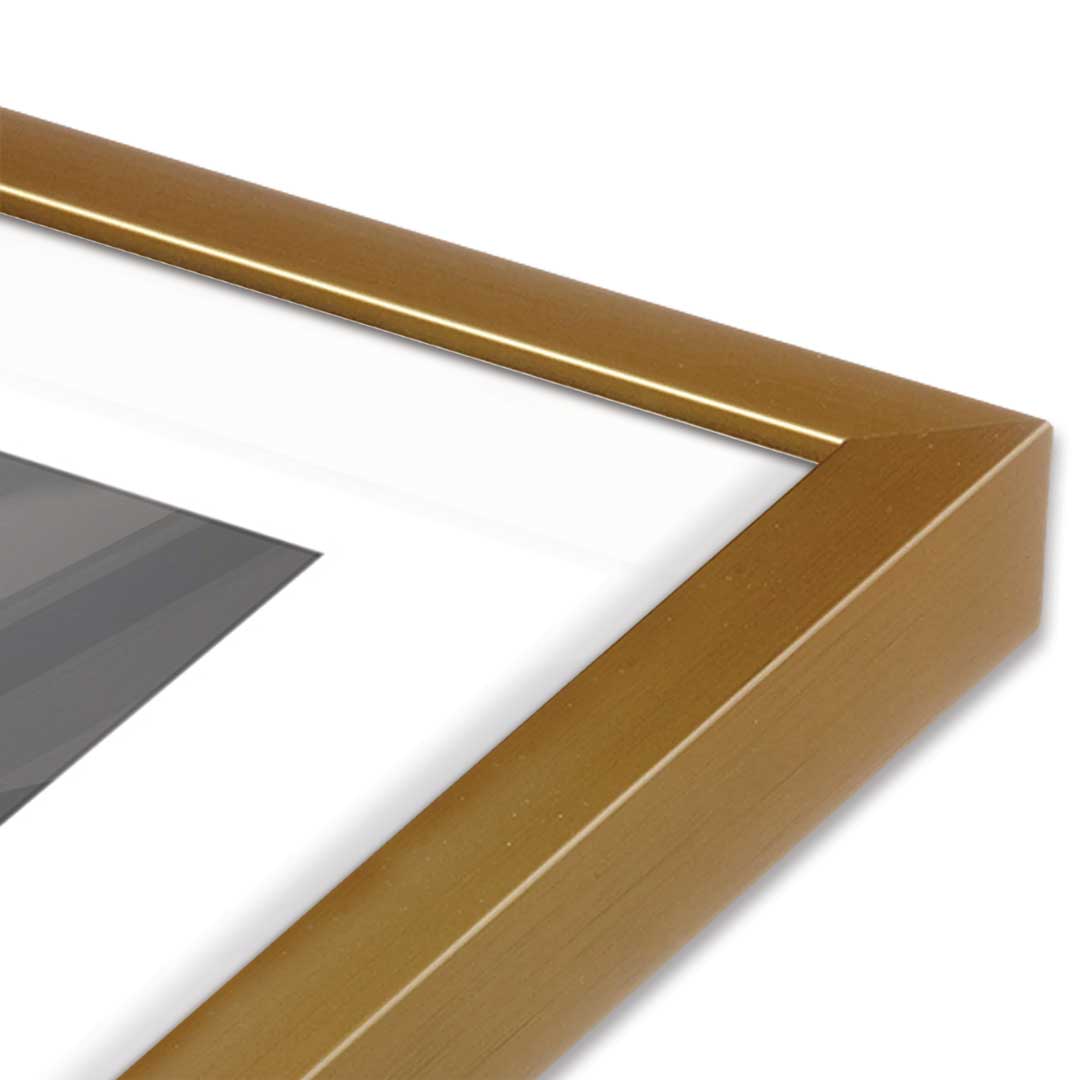 [Color:Polished Gold], Picture of art in a Polished Gold frame at an angle
