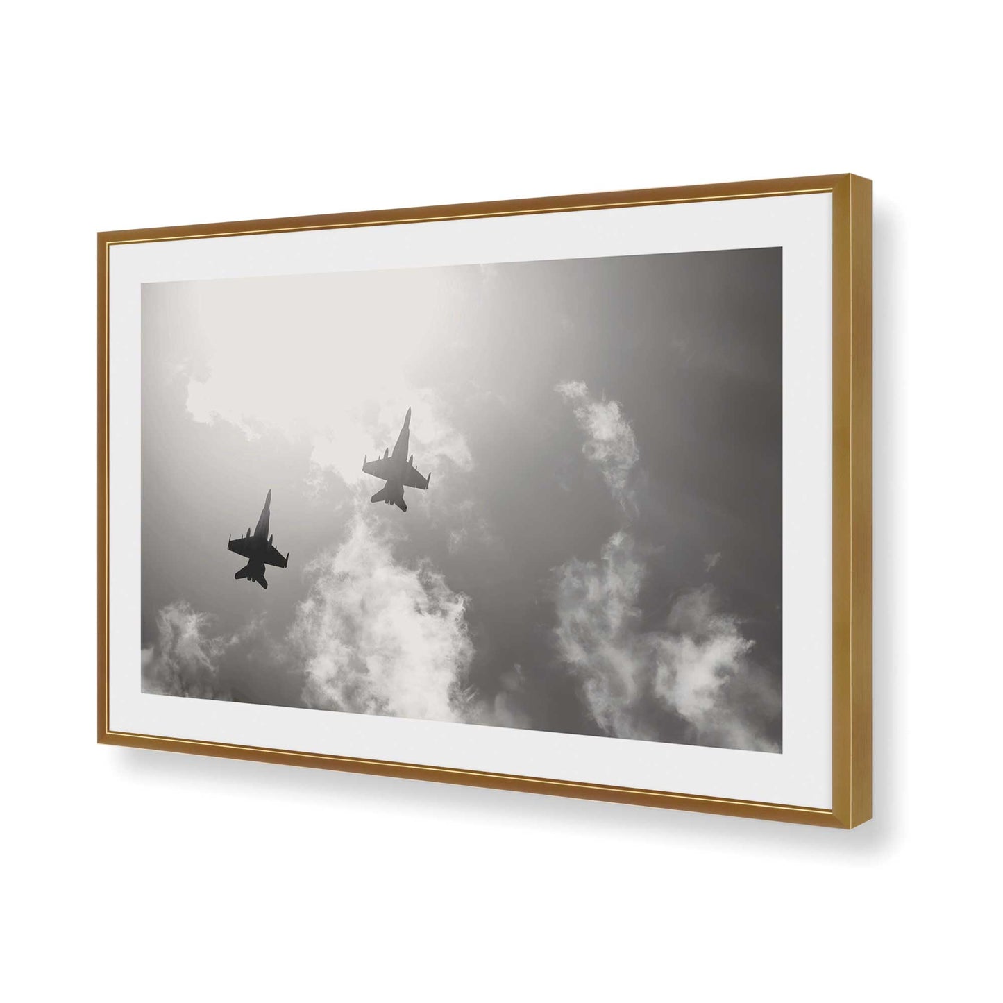 [Color:Polished Gold], Picture of art in a Polished Gold frame of the corner