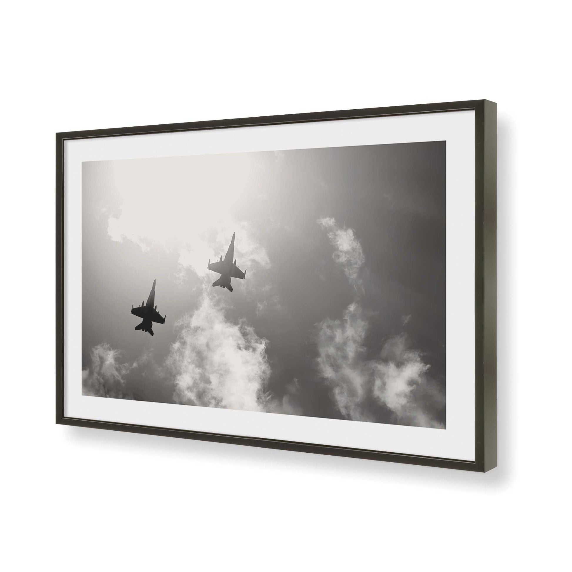 [Color:Satin Black], Picture of art in a Satin Black frame of the corner