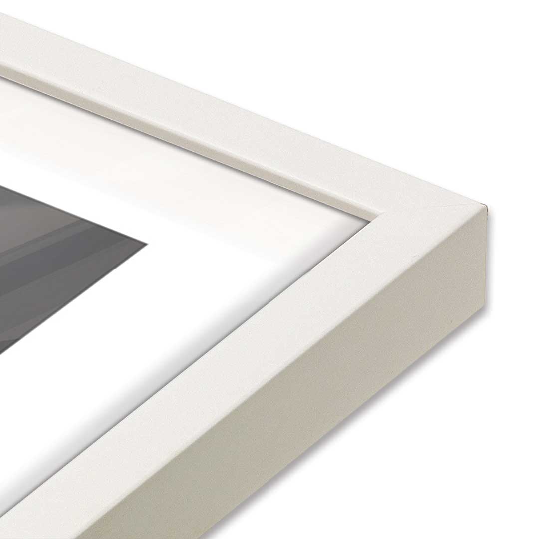 [Color:Opaque White], Picture of art in a Opaque White frame at an angle