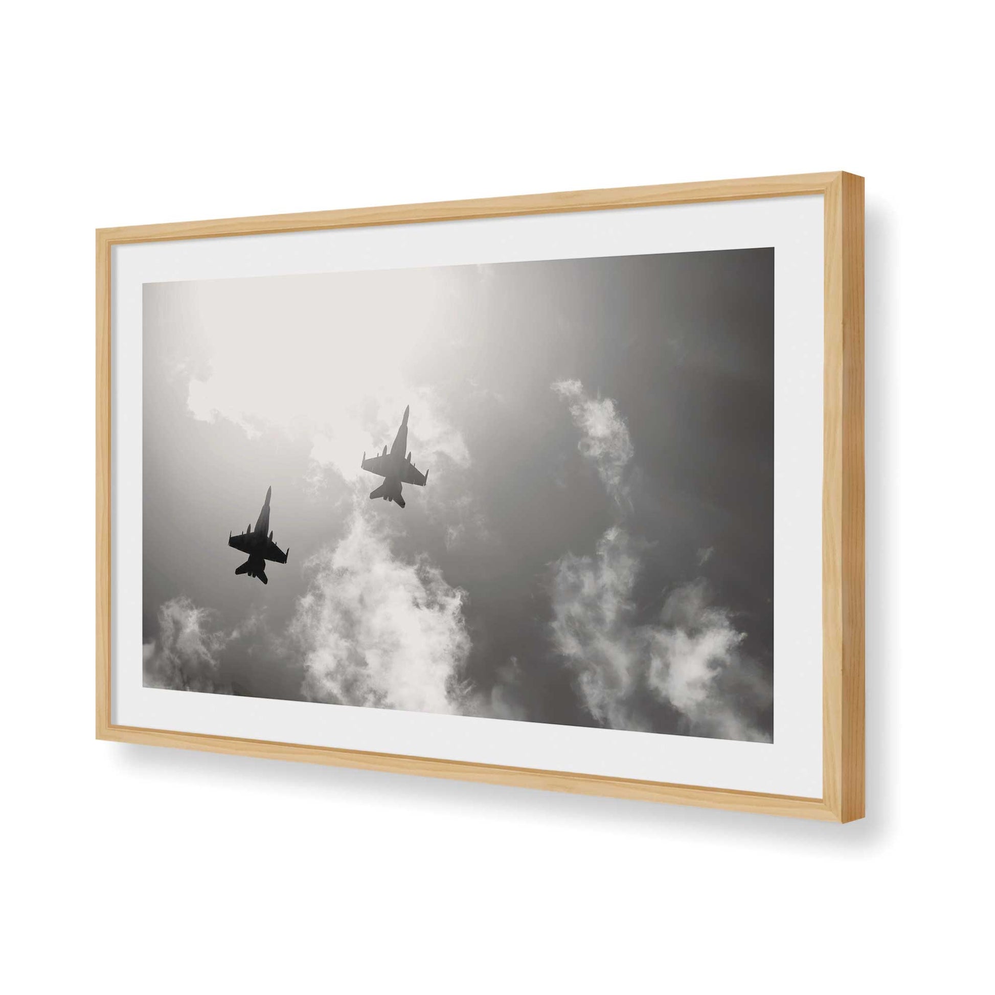 [Color:American Maple], Picture of art in a American Maple frame of the corner
