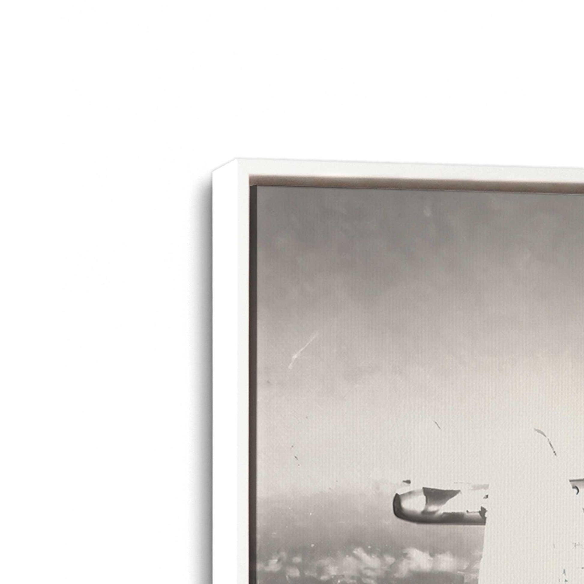 [Color:Opaque White], Picture of art in a White frame at an angle
