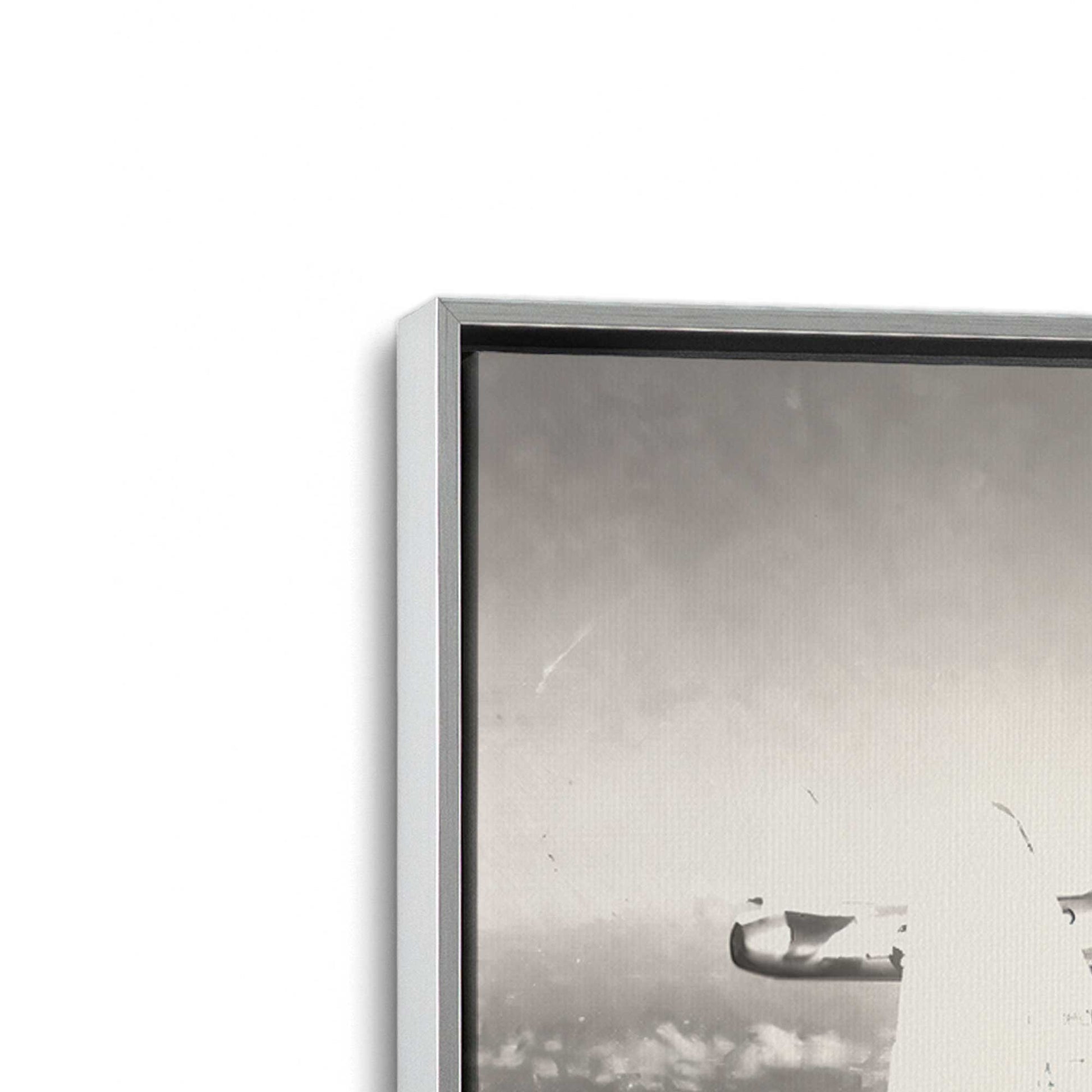 [Color:Polished Chrome], Picture of art in a Polished Chrome frame at an angle