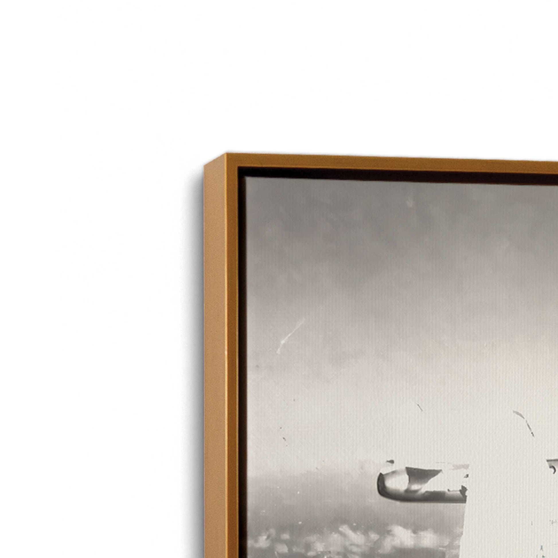 [Color:Polished Gold], Picture of art in a Polished Gold frame at an angle