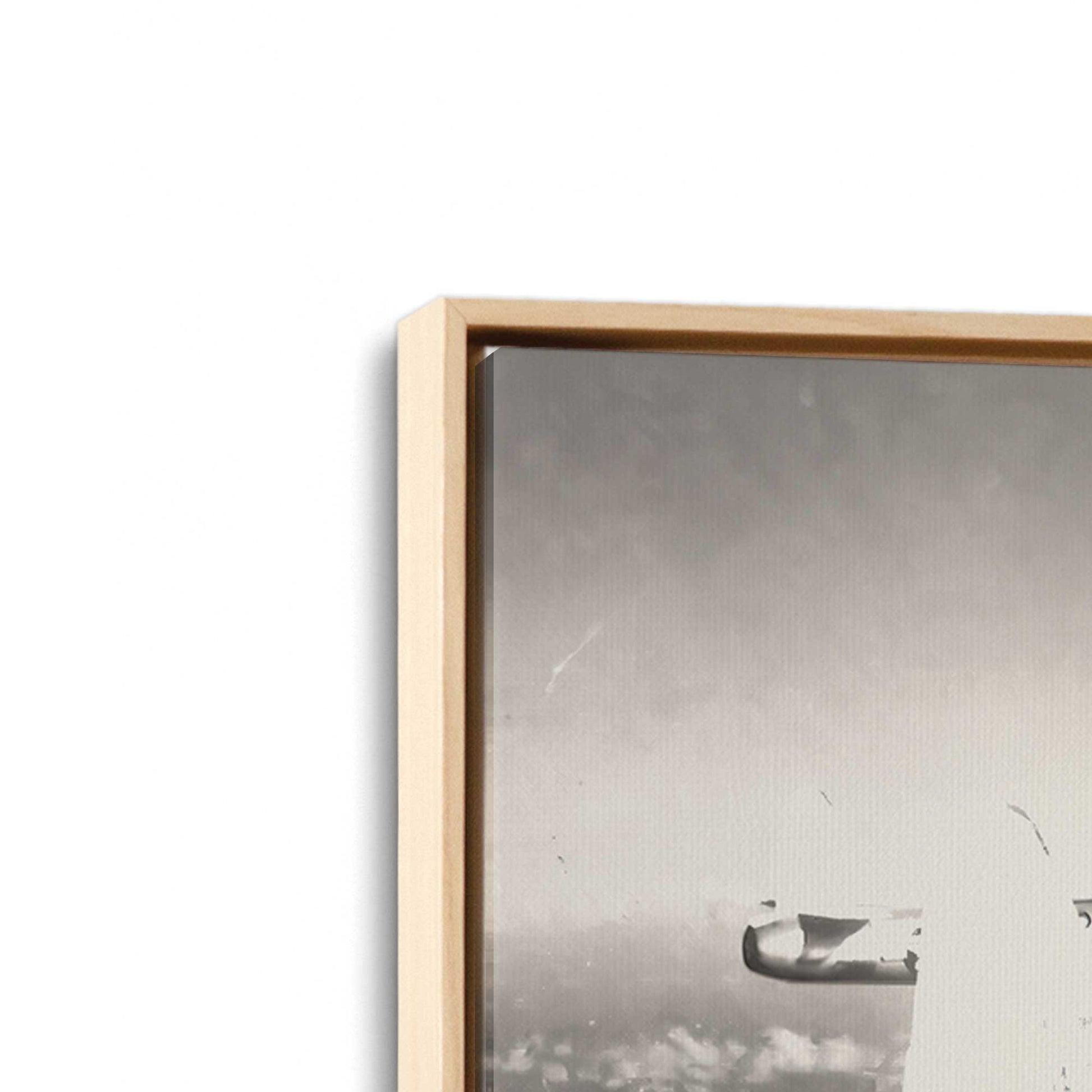 [Color:American Maple], Picture of art in a American Maple frame at an angle