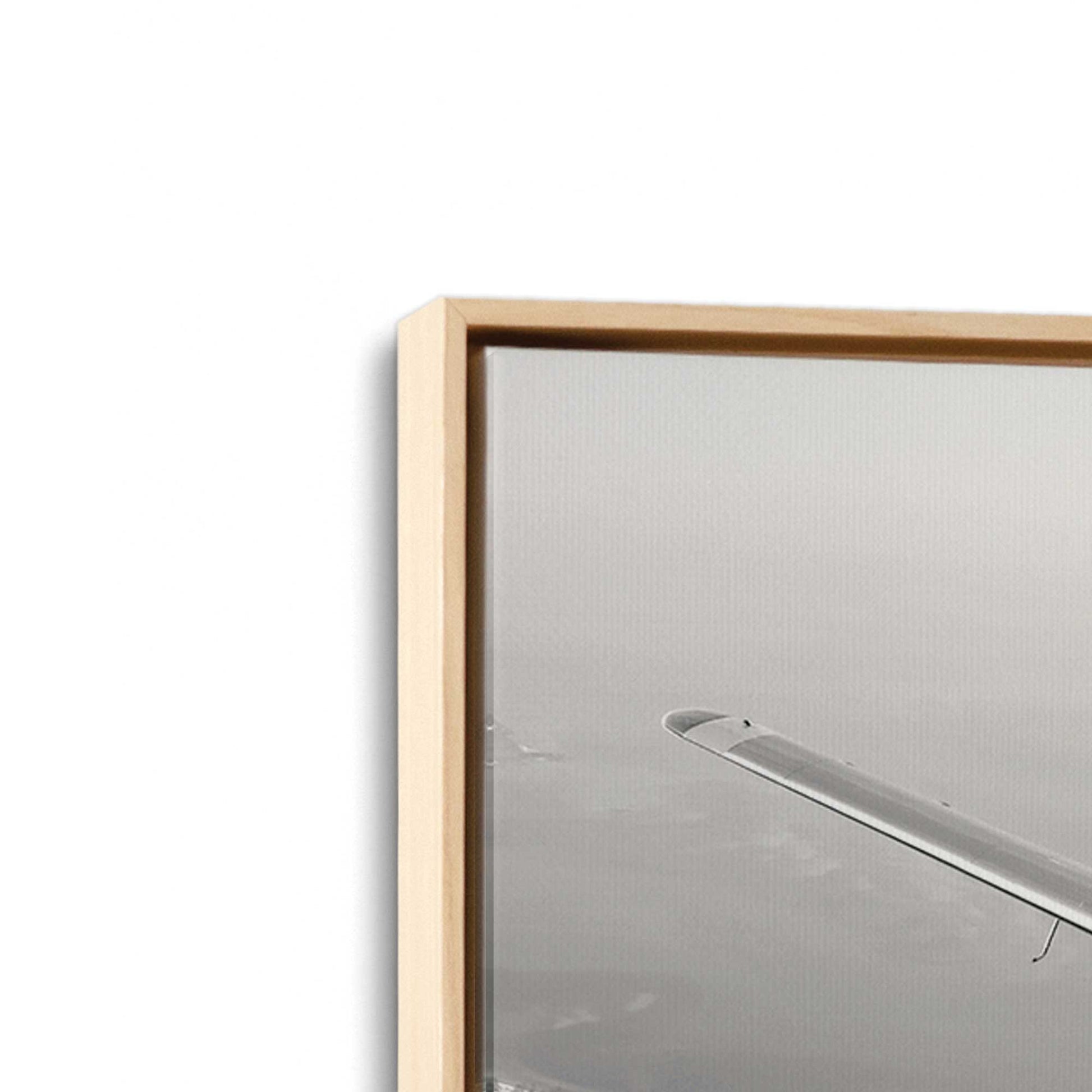 [Color:American Maple], Picture of art in a American Maple frame at an angle