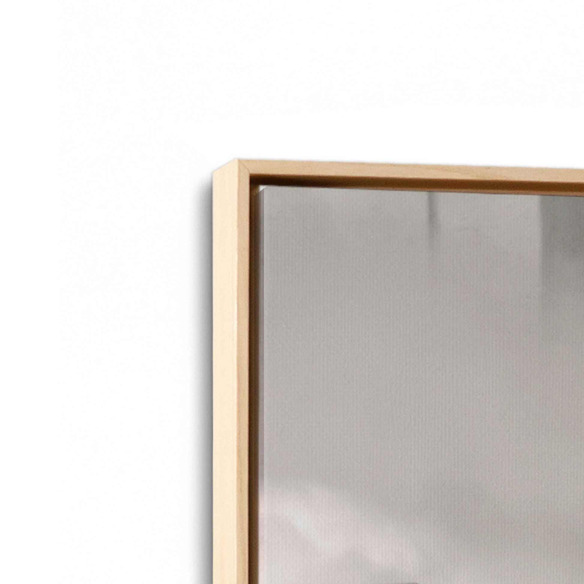 [Color:American Maple], Picture of art in a American Maple frame at an angle