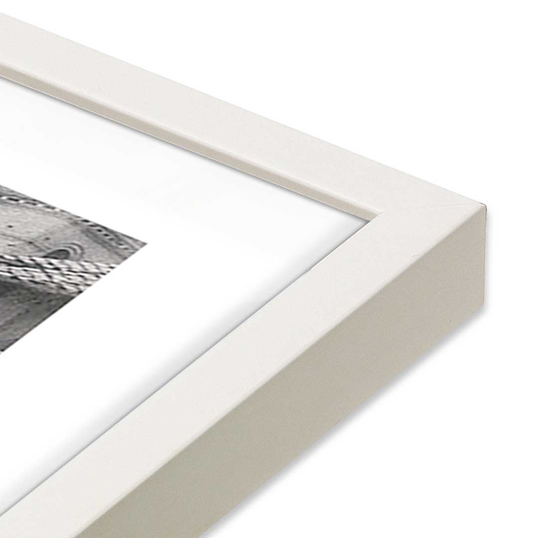 [Color:Opaque White], Picture of art in a Opaque White frame at an angle