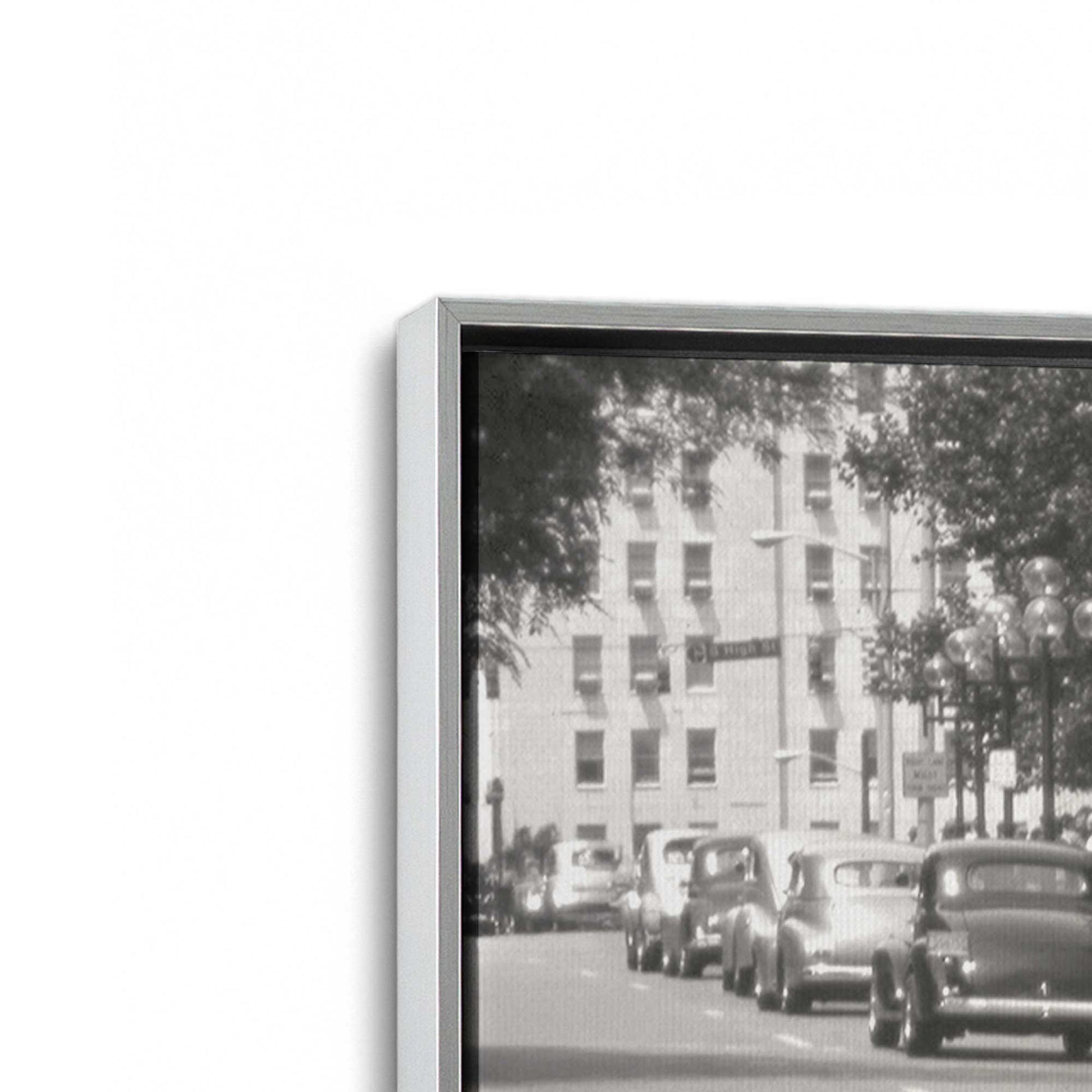 [Color:Polished Chrome], Picture of art in a Polished Chrome frame at an angle