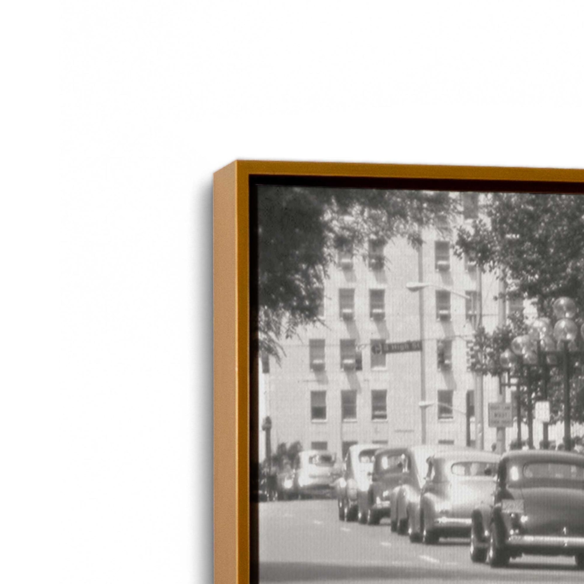[Color:Polished Gold], Picture of art in a Polished Gold frame at an angle