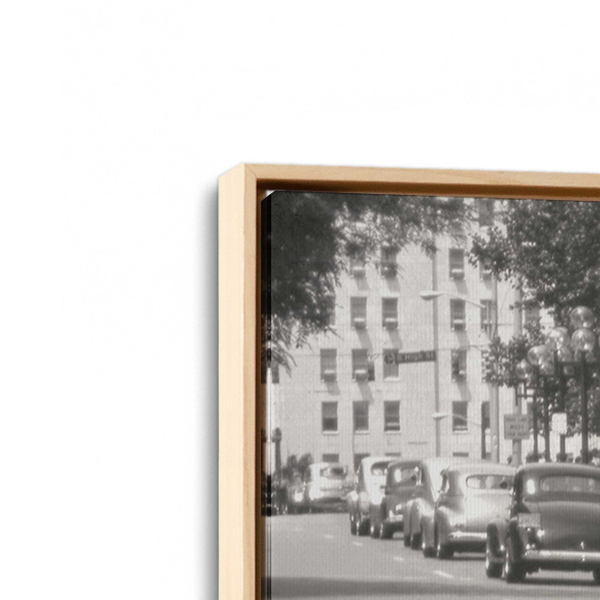 [Color:American Maple], Picture of art in a American Maple frame at an angle