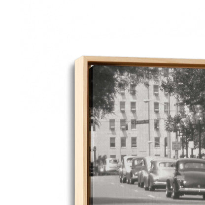 [Color:American Maple], Picture of art in a American Maple frame at an angle