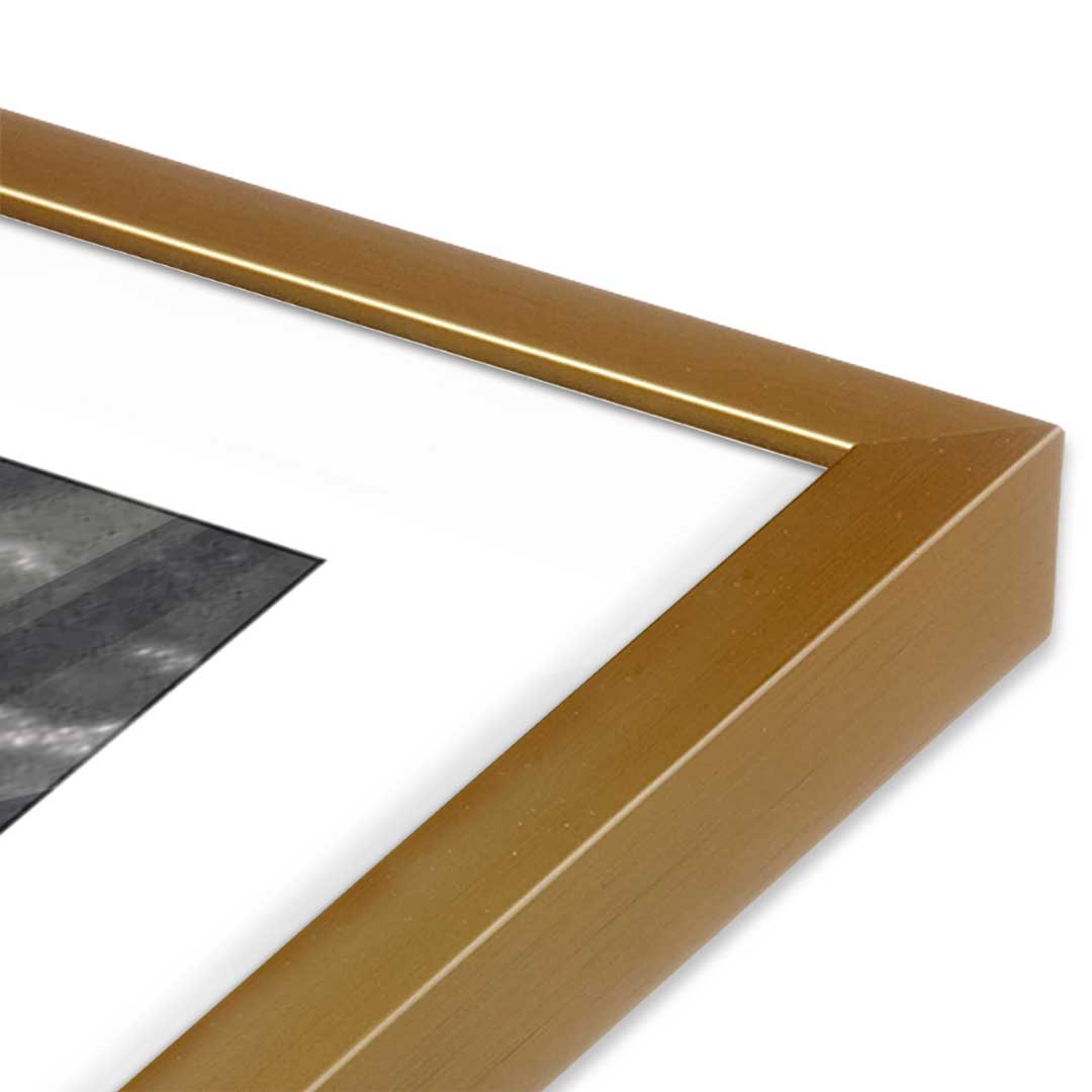 [Color:Polished Gold], Picture of art in a Polished Gold frame at an angle