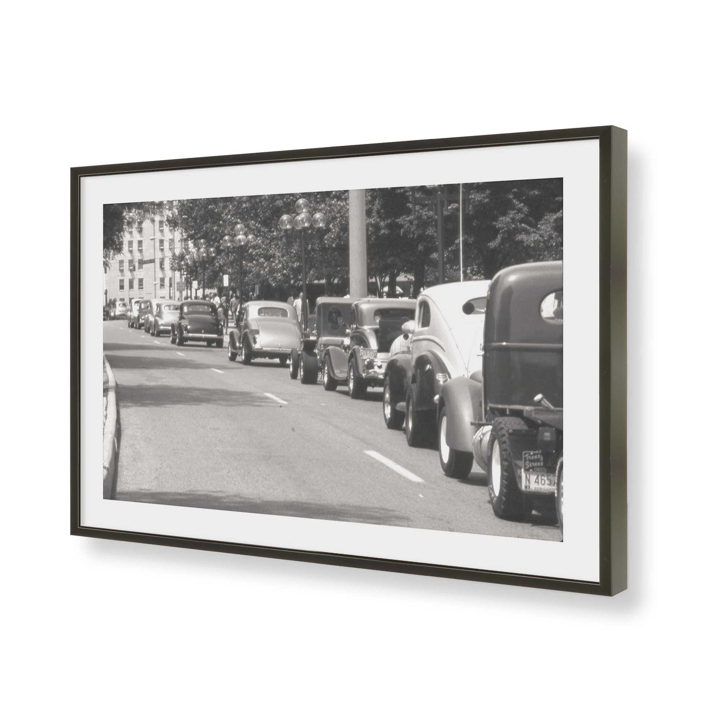 [Color:Satin Black], Picture of art in a Satin Black frame of the corner