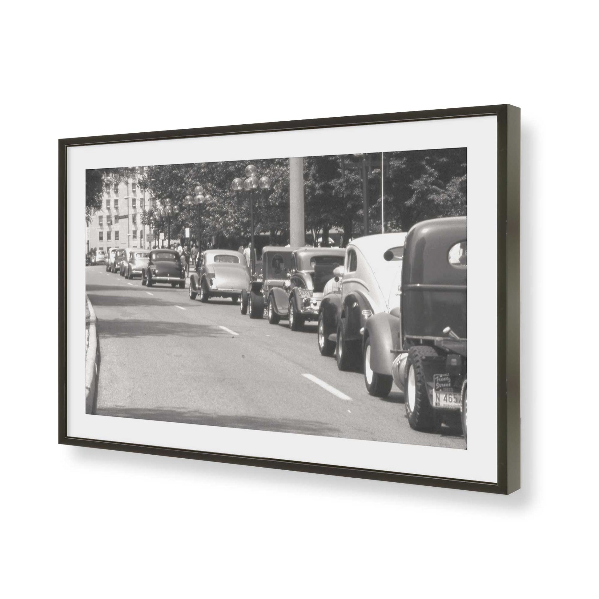 [Color:Satin Black], Picture of art in a Satin Black frame of the corner